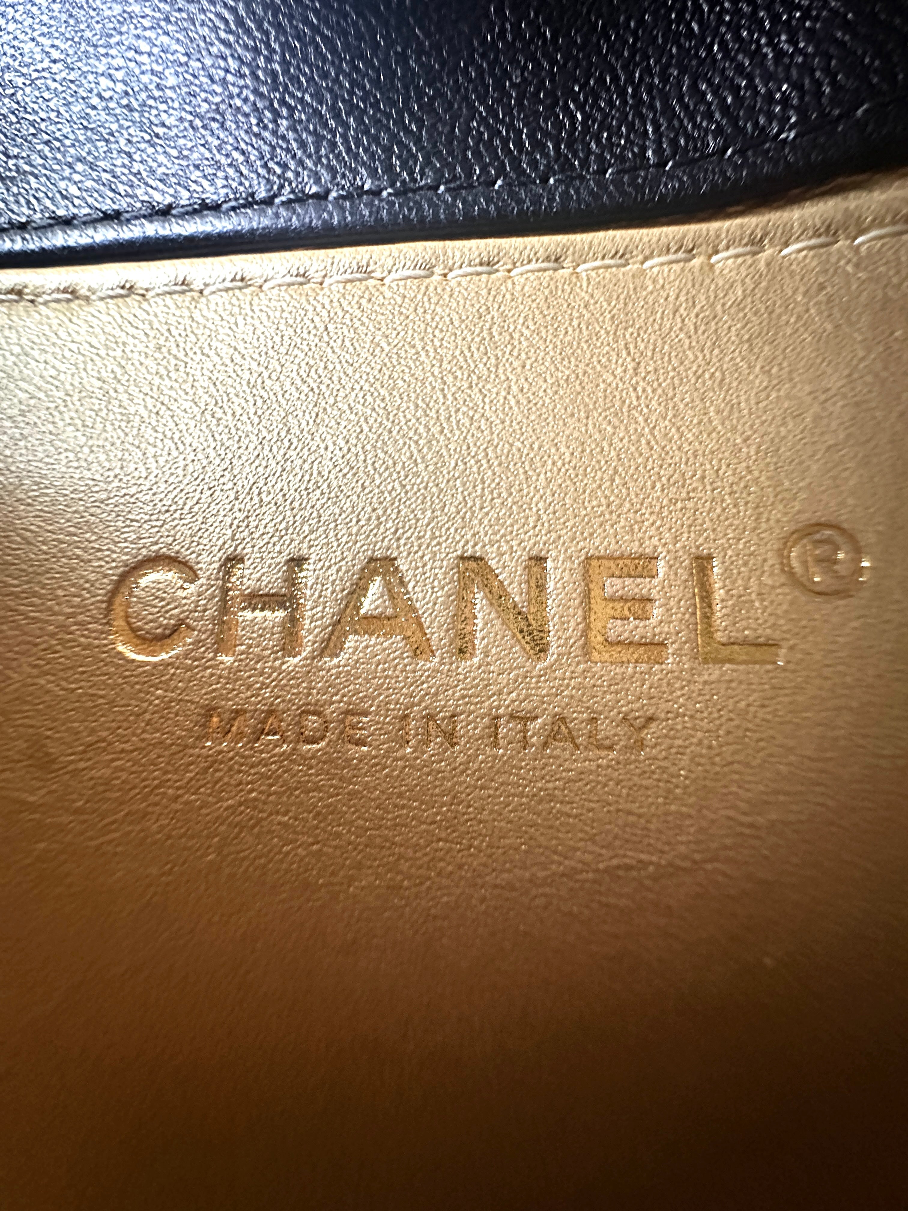 Chanel Trendy CC Black Quilted Calfskin Top Handle Flap Bag(30***60) IRIS041
