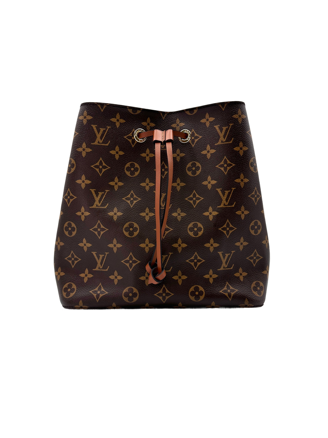 Louis Vuitton NeoNeo Monogram Canvas Bucket Bag With Brown Drawstring LV2020