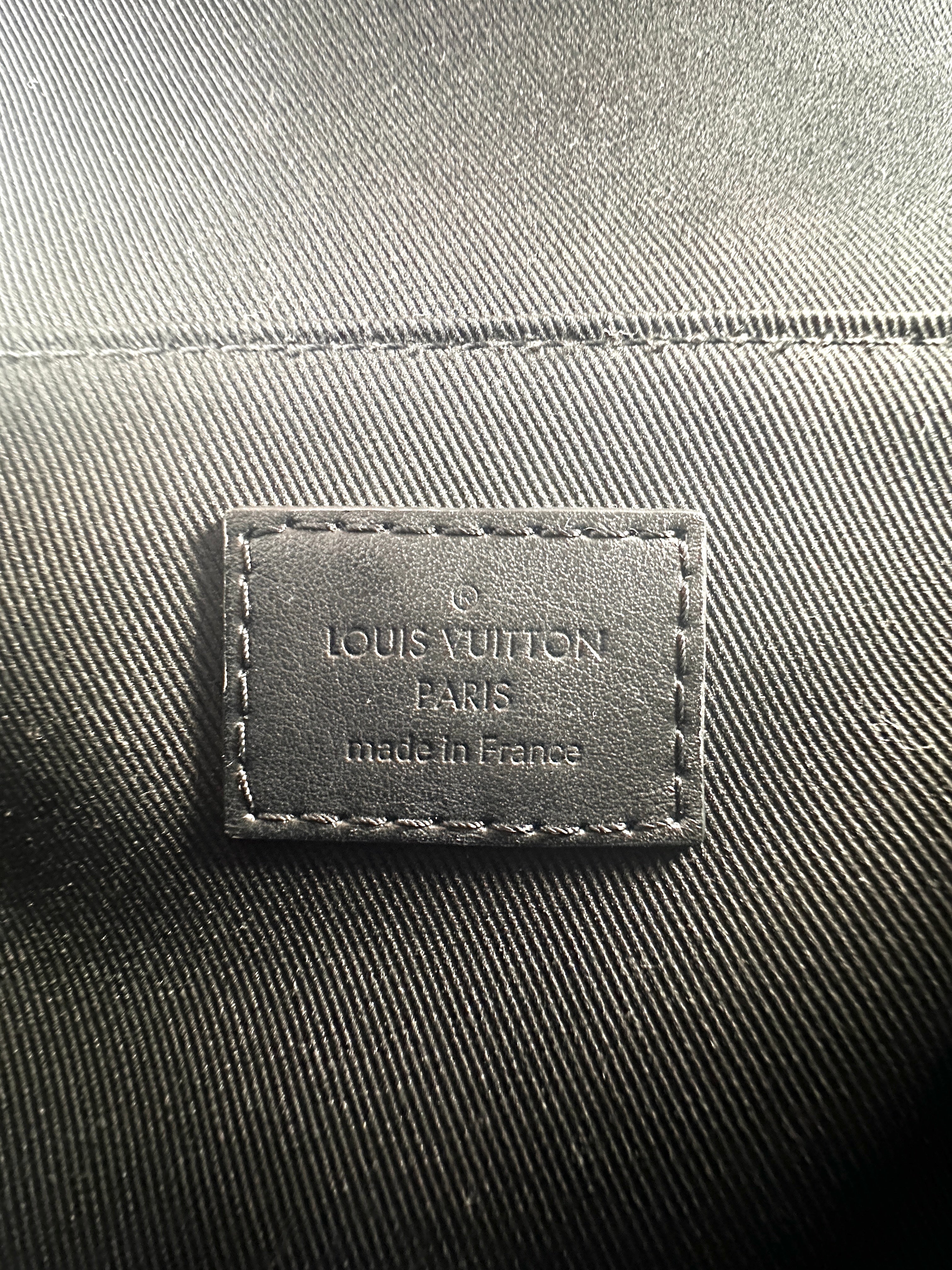 Louis Vuitton Nano Steamer Black Monogram Eclipse Canvas Handle Bag LV2019