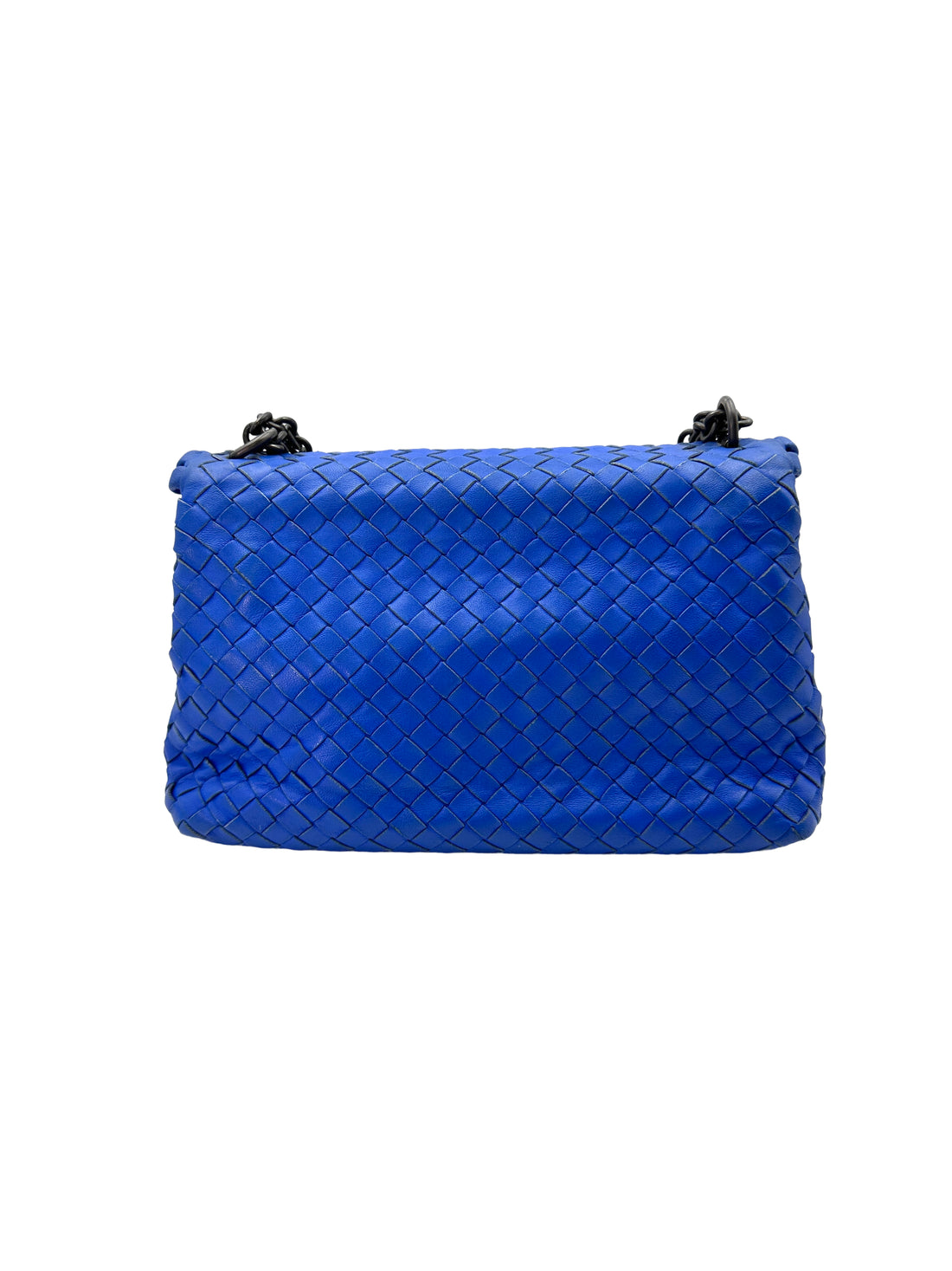 Bottega Veneta Olimpia Blue Intrecciato Leather Medium Size Shoulder Bag LV2021
