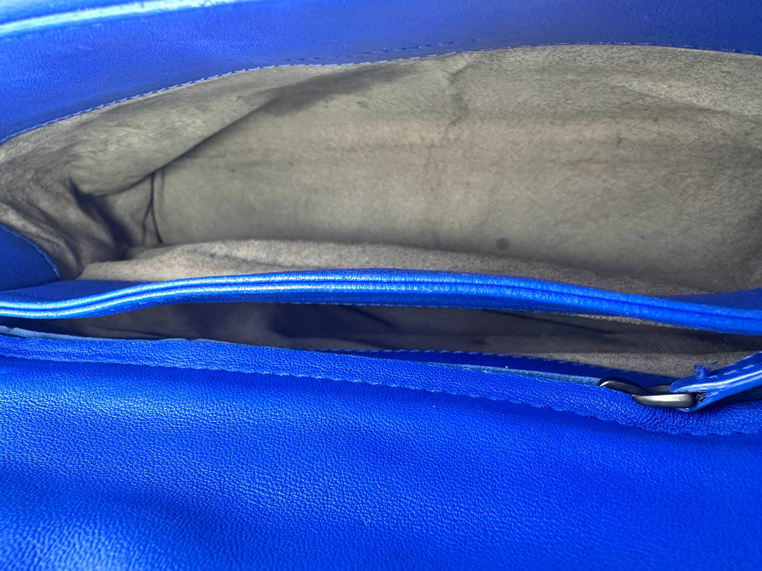 Bottega Veneta Olimpia Blue Intrecciato Leather Medium Size Shoulder Bag LV2021
