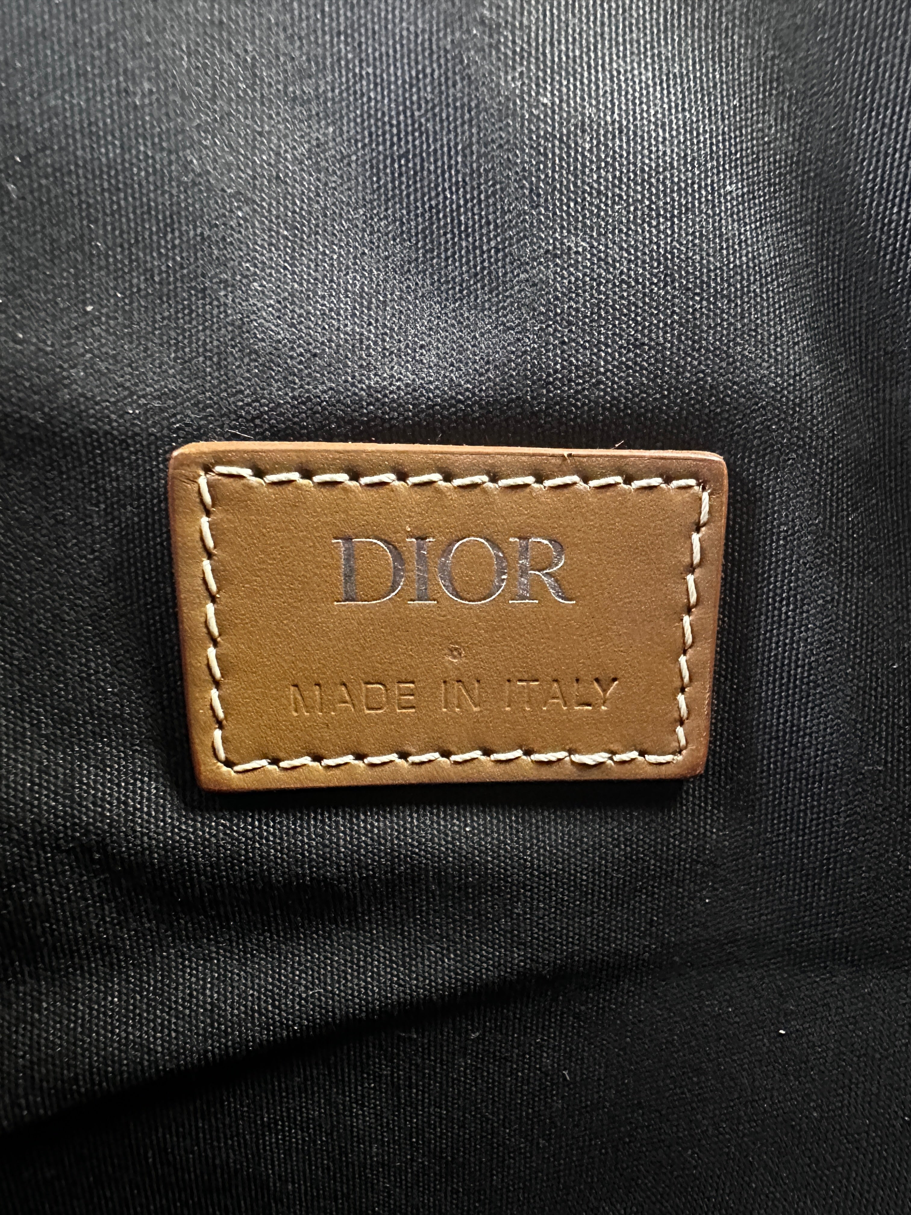 Christian Dior CD Diamond Brown Leather Saddle Bag DR525