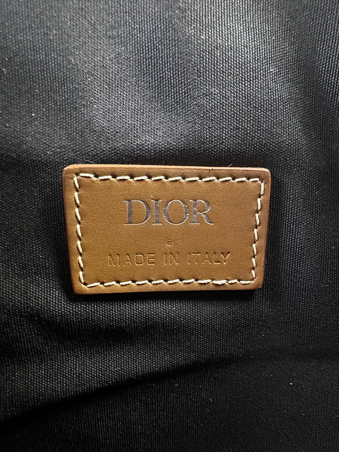 Christian Dior CD Diamond Brown Leather Saddle Bag DR525