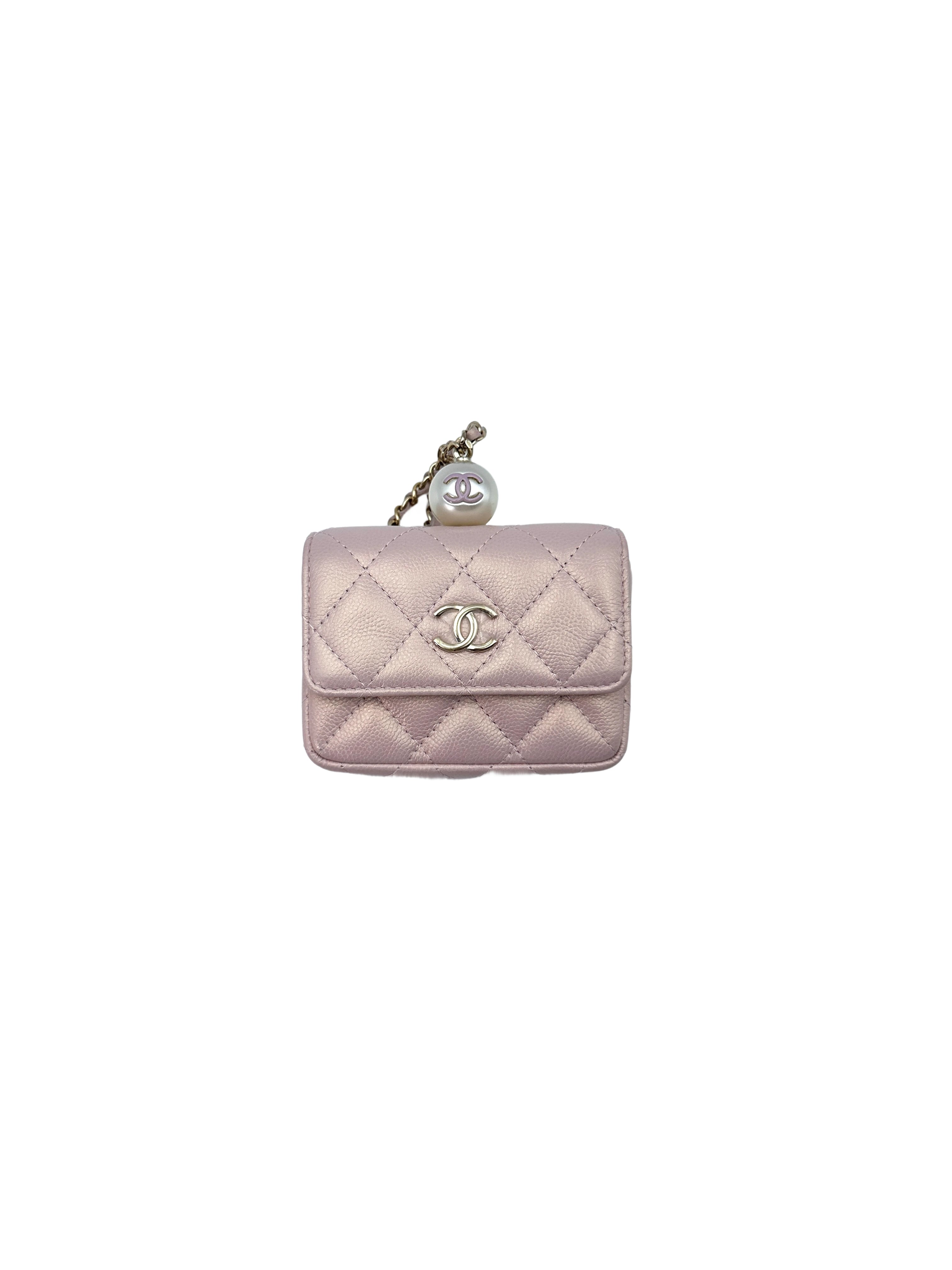 Chanel 22P Pink Quilted Leather Mini Flap Bag With Pearl Motif Ball(31***42) CC1456