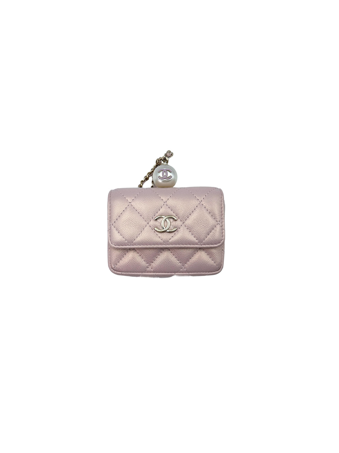 Chanel 22P Pink Quilted Leather Mini Flap Bag With Pearl Motif Ball(31***42) CC1456