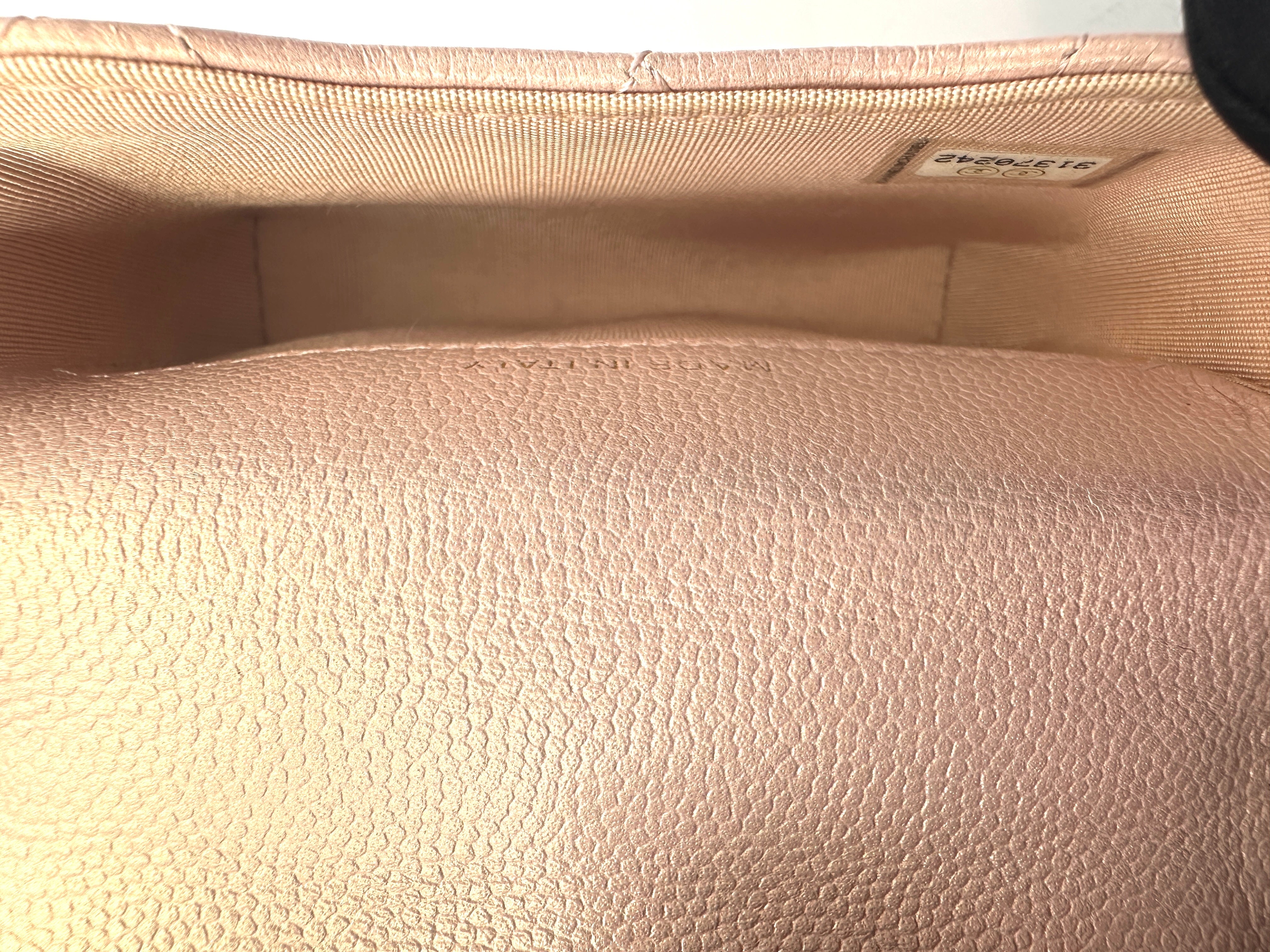 Chanel 22P Pink Quilted Leather Mini Flap Bag With Pearl Motif Ball(31***42) CC1456