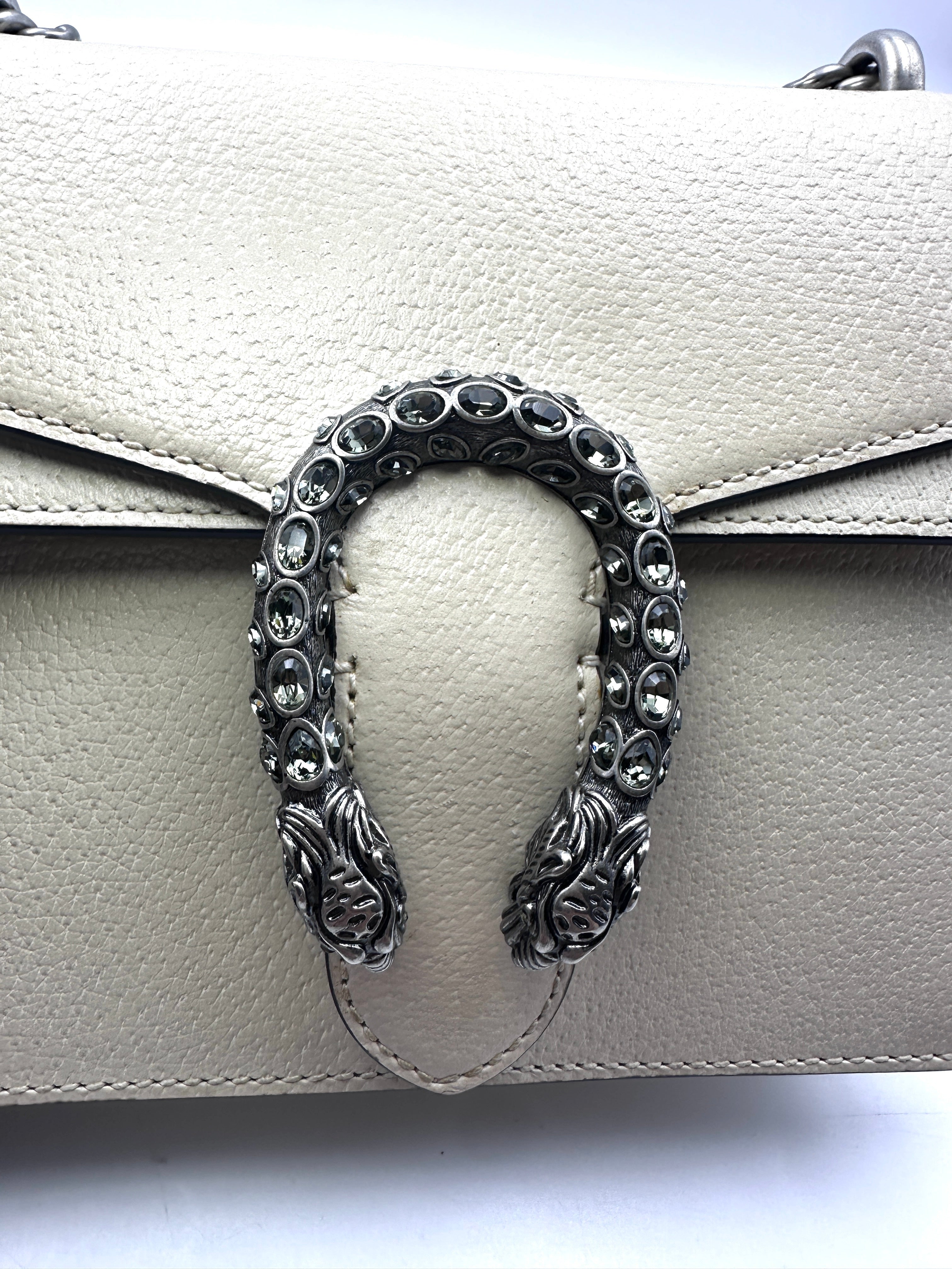 Gucci Dionysus Beige Leather Small Size Chain Shoulder Bag GG646