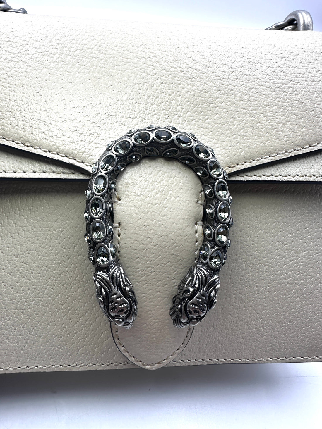 Gucci Dionysus Beige Leather Small Size Chain Shoulder Bag GG646