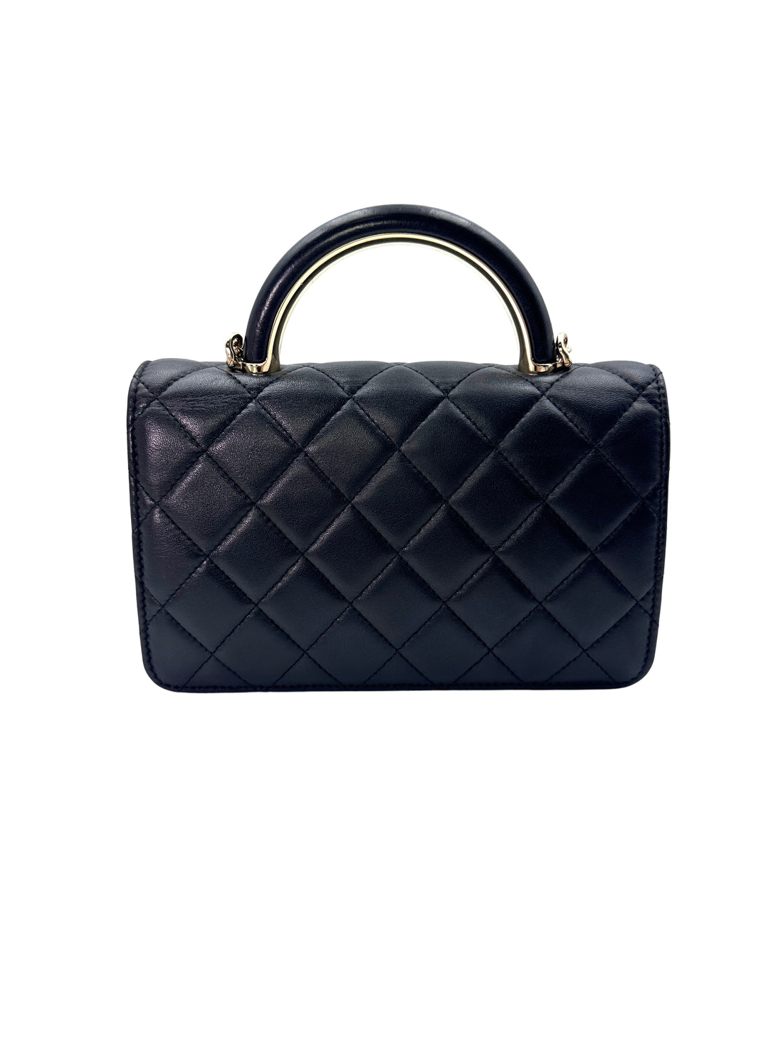 Chanel 22A Black Quilted Wallet On Chain(PC***5H) CC1460