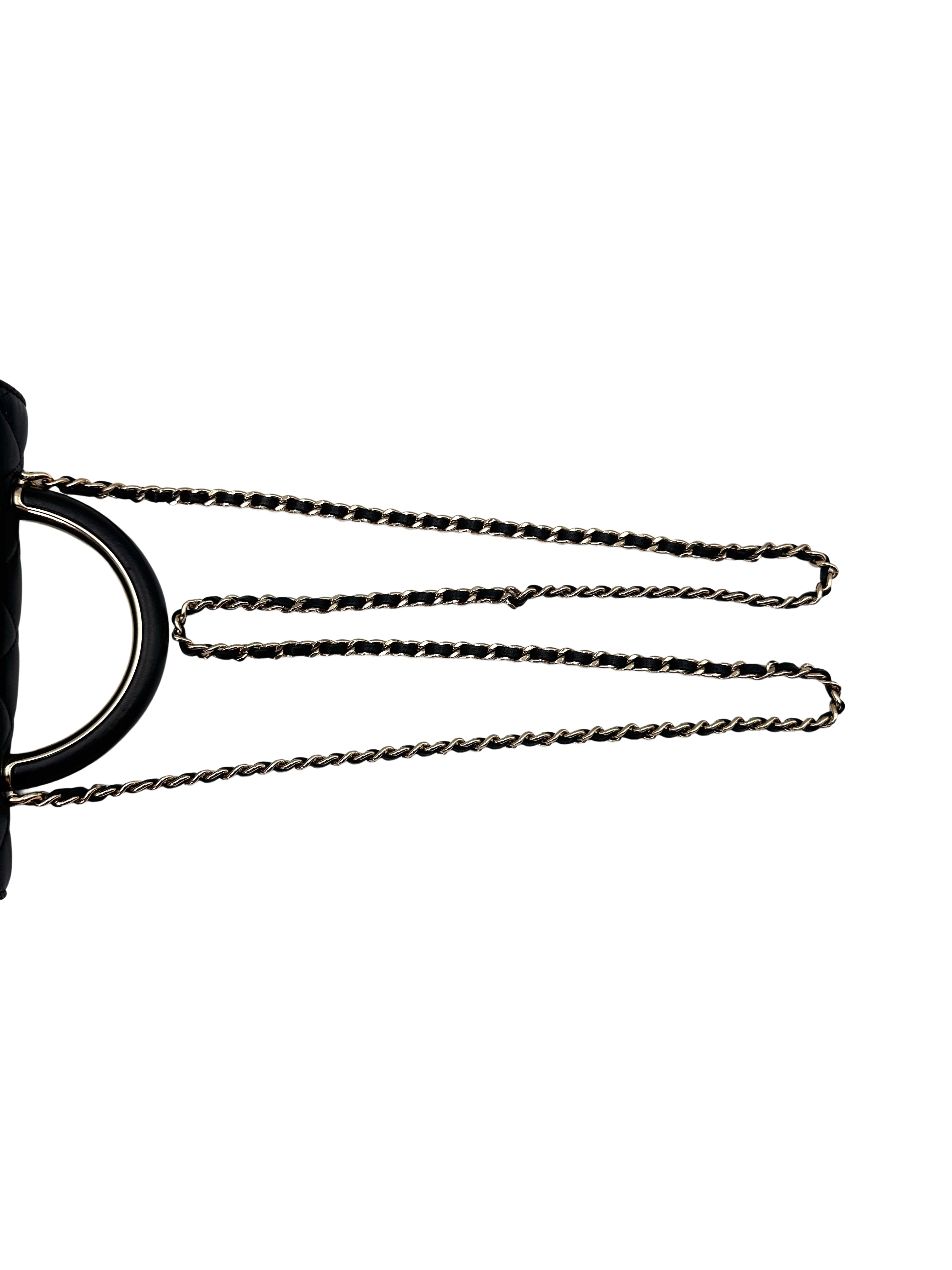 Chanel 22A Black Quilted Wallet On Chain(PC***5H) CC1460