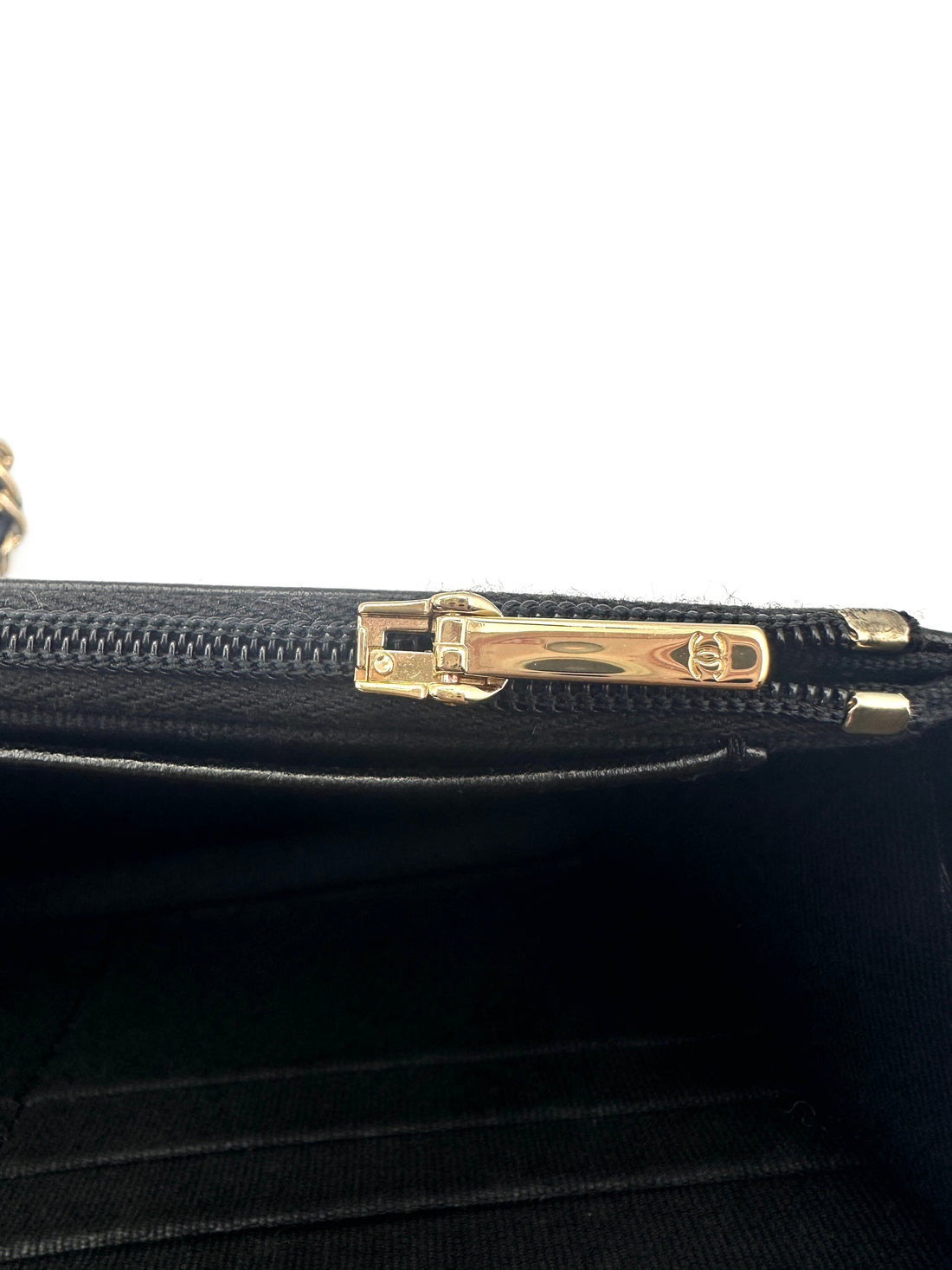 Chanel 22A Black Quilted Wallet On Chain(PC***5H) CC1460