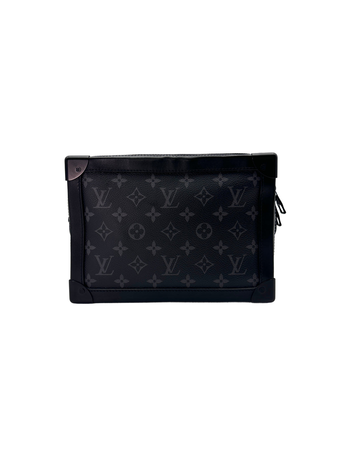 Louis Vuitton Soft Trunk Black Monogram Eclipse Canvas Shoulder Bag LV2026