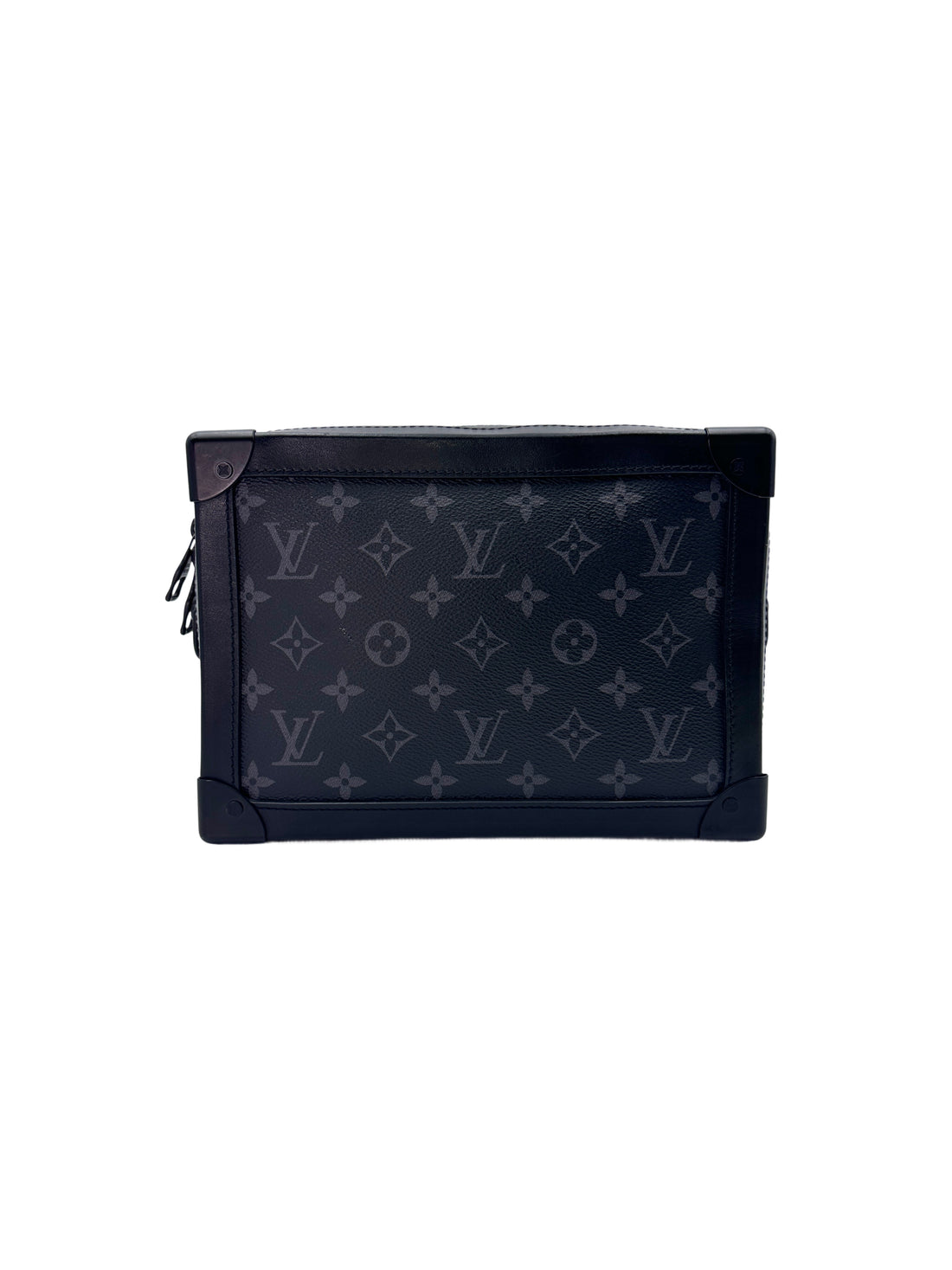 Louis Vuitton Soft Trunk Black Monogram Eclipse Canvas Shoulder Bag LV2026