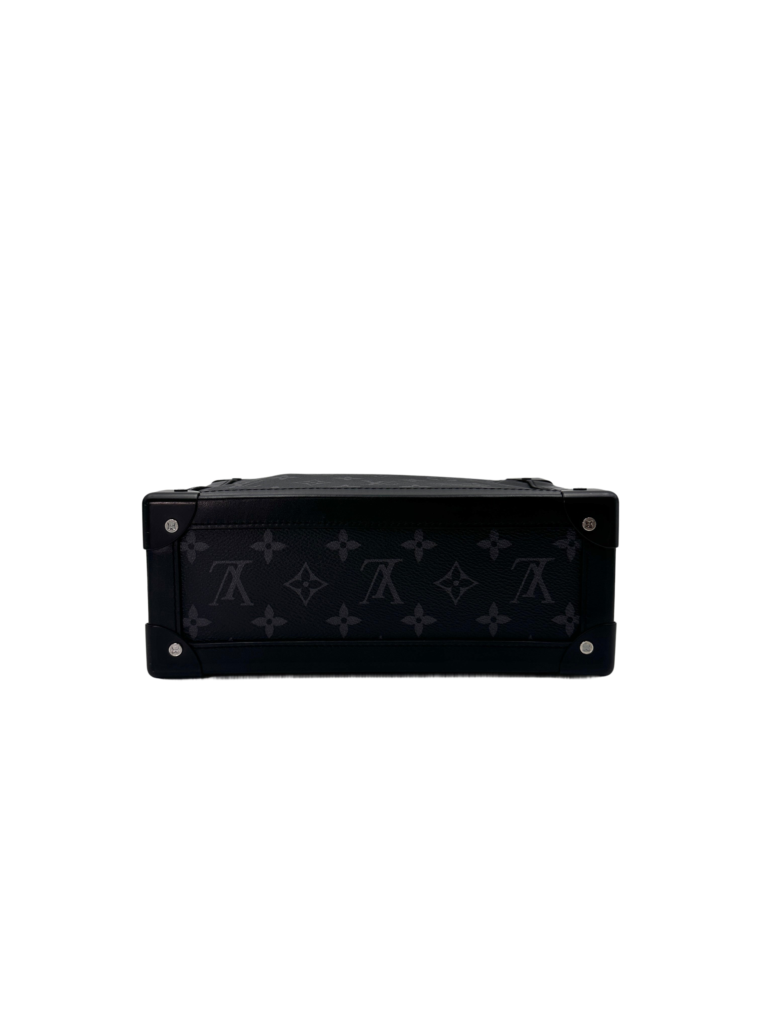 Louis Vuitton Soft Trunk Black Monogram Eclipse Canvas Shoulder Bag LV2026