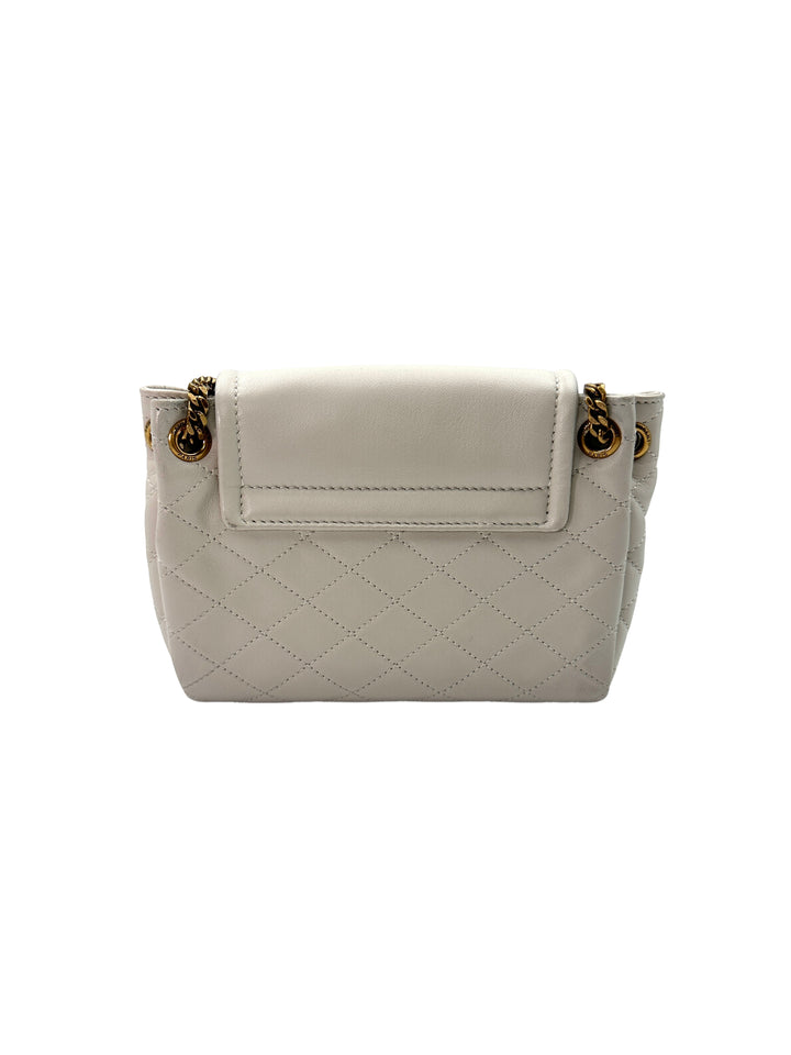 Saint Laurent Nolita White Quilted Leather Chain Shoulder Bag SL167
