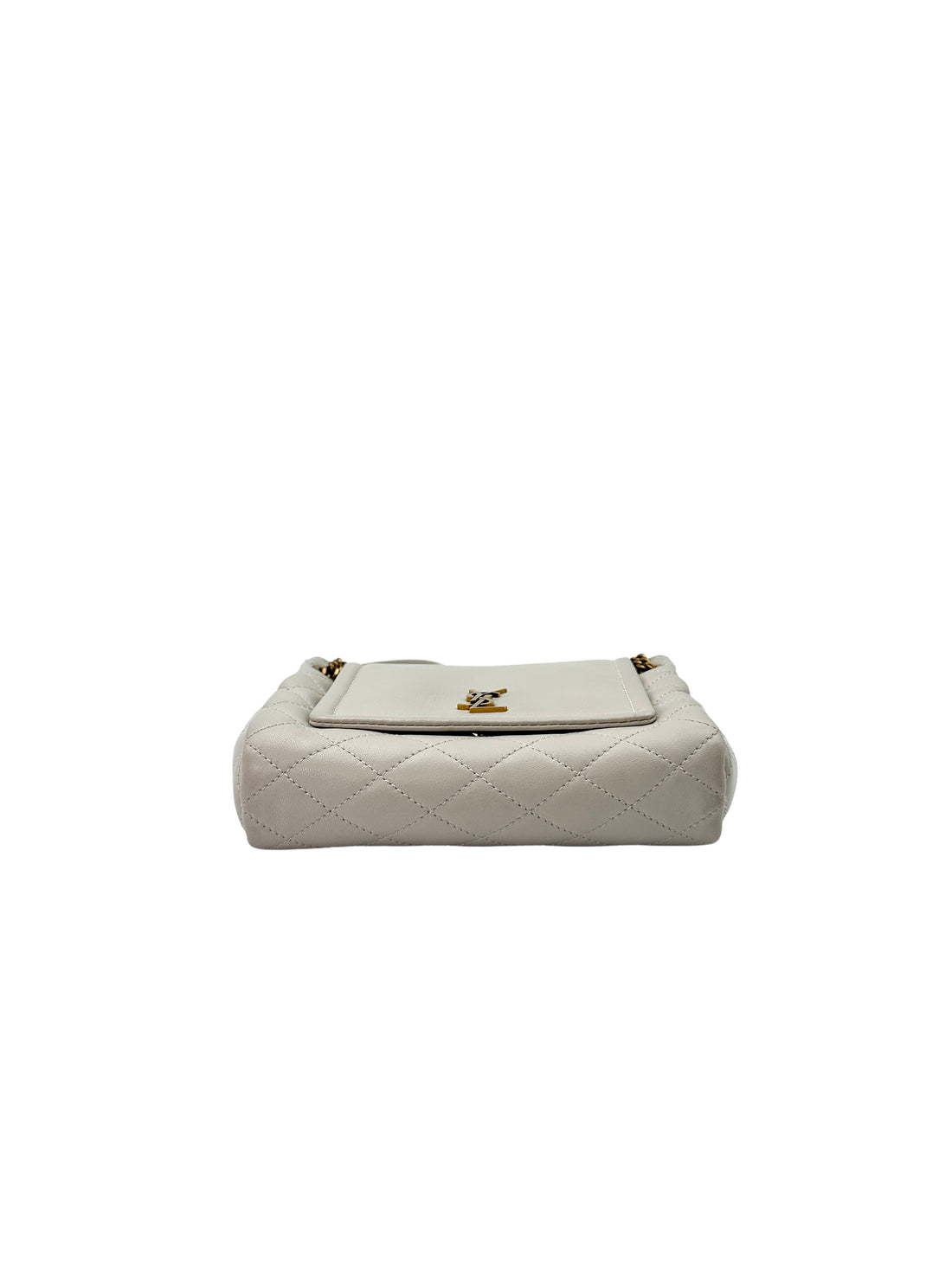 Saint Laurent Nolita White Quilted Leather Chain Shoulder Bag SL167
