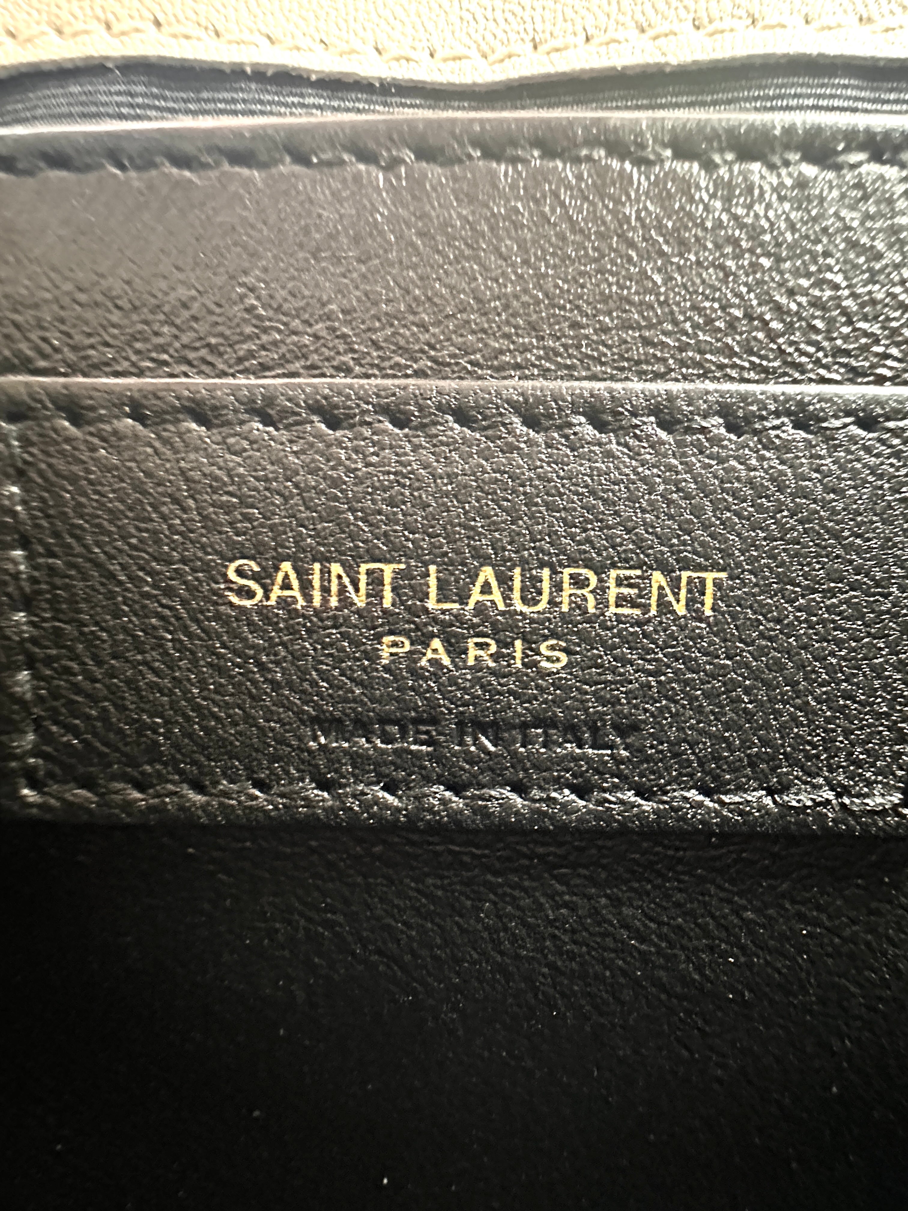 Saint Laurent Nolita White Quilted Leather Chain Shoulder Bag SL167