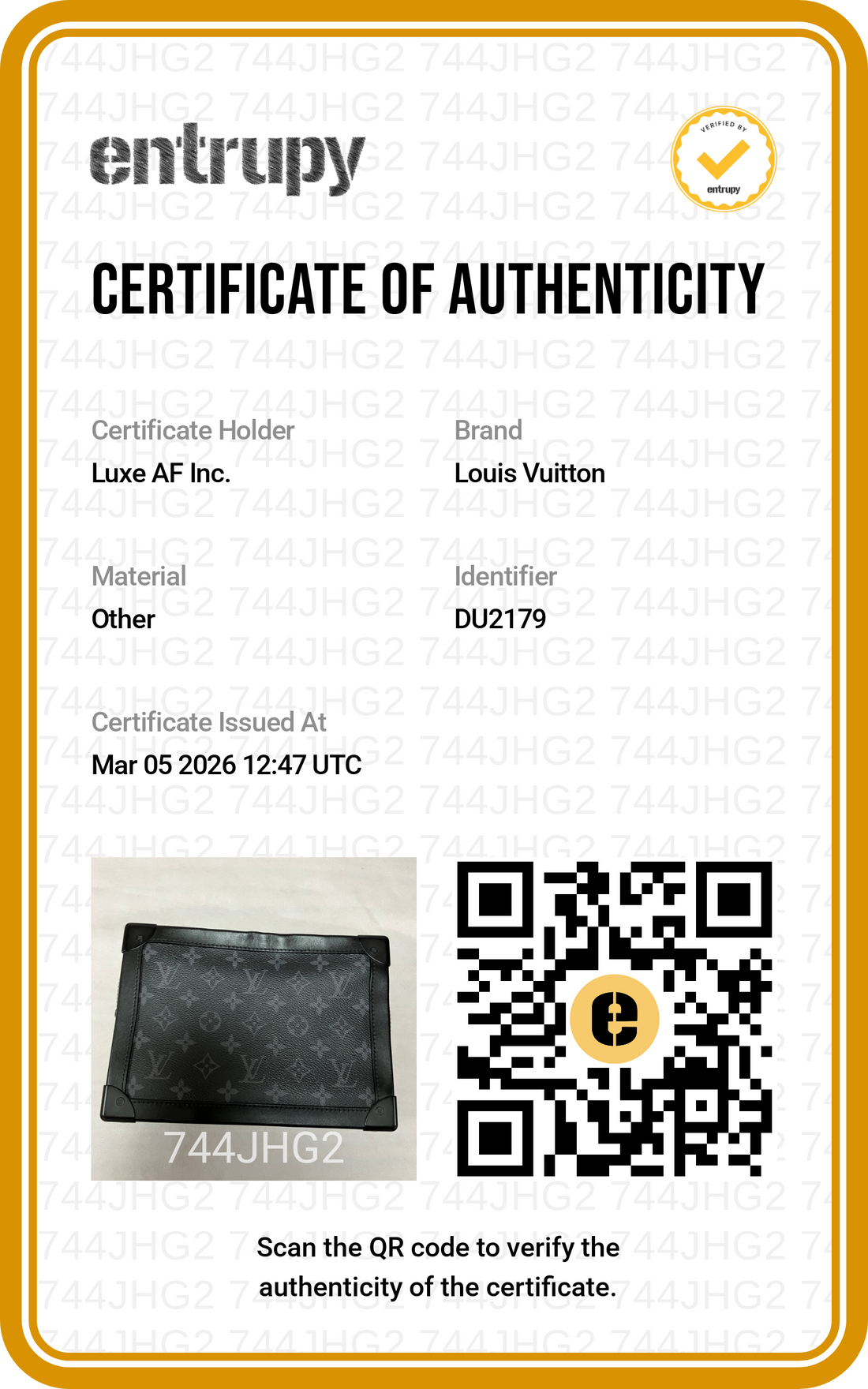 Louis Vuitton Soft Trunk Black Monogram Eclipse Canvas Shoulder Bag LV2026