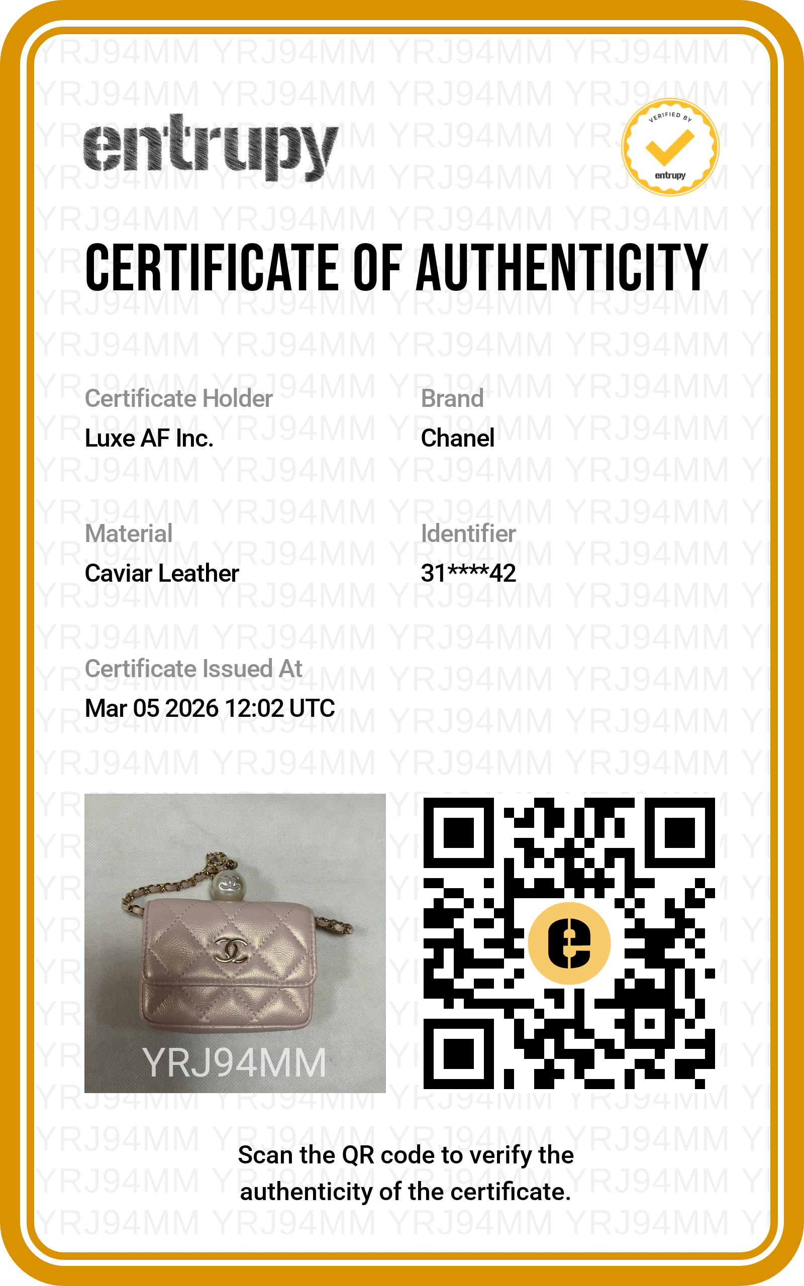 Chanel 22P Pink Quilted Leather Mini Flap Bag With Pearl Motif Ball(31***42) CC1456