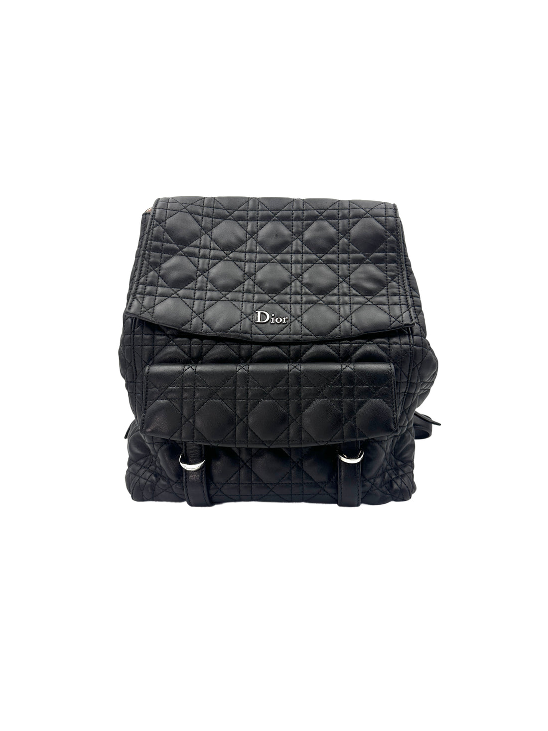 Christian Dior Stardust Black Cannage Leather Backpcak DR533
