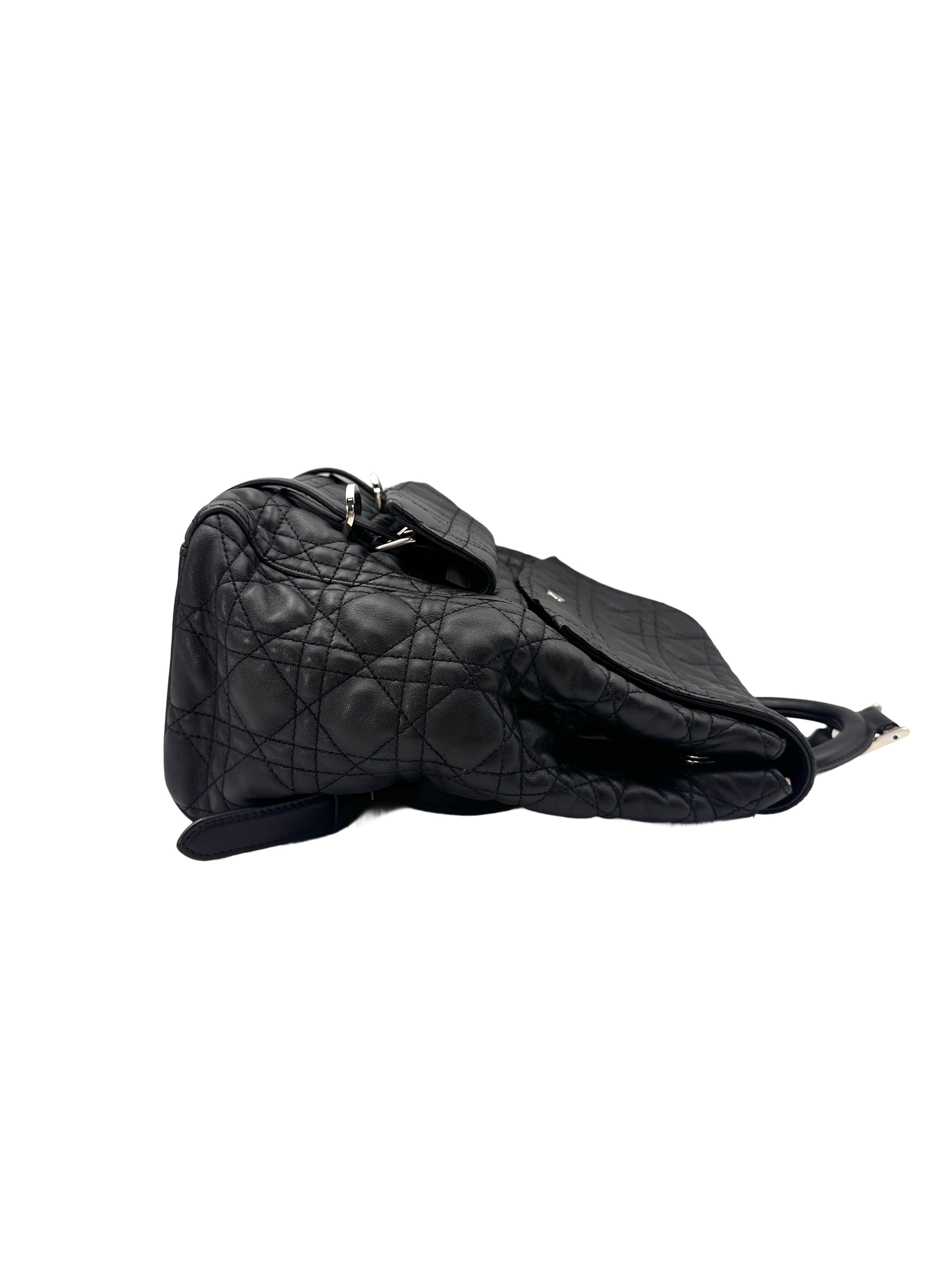 Christian Dior Stardust Black Cannage Leather Backpcak DR533