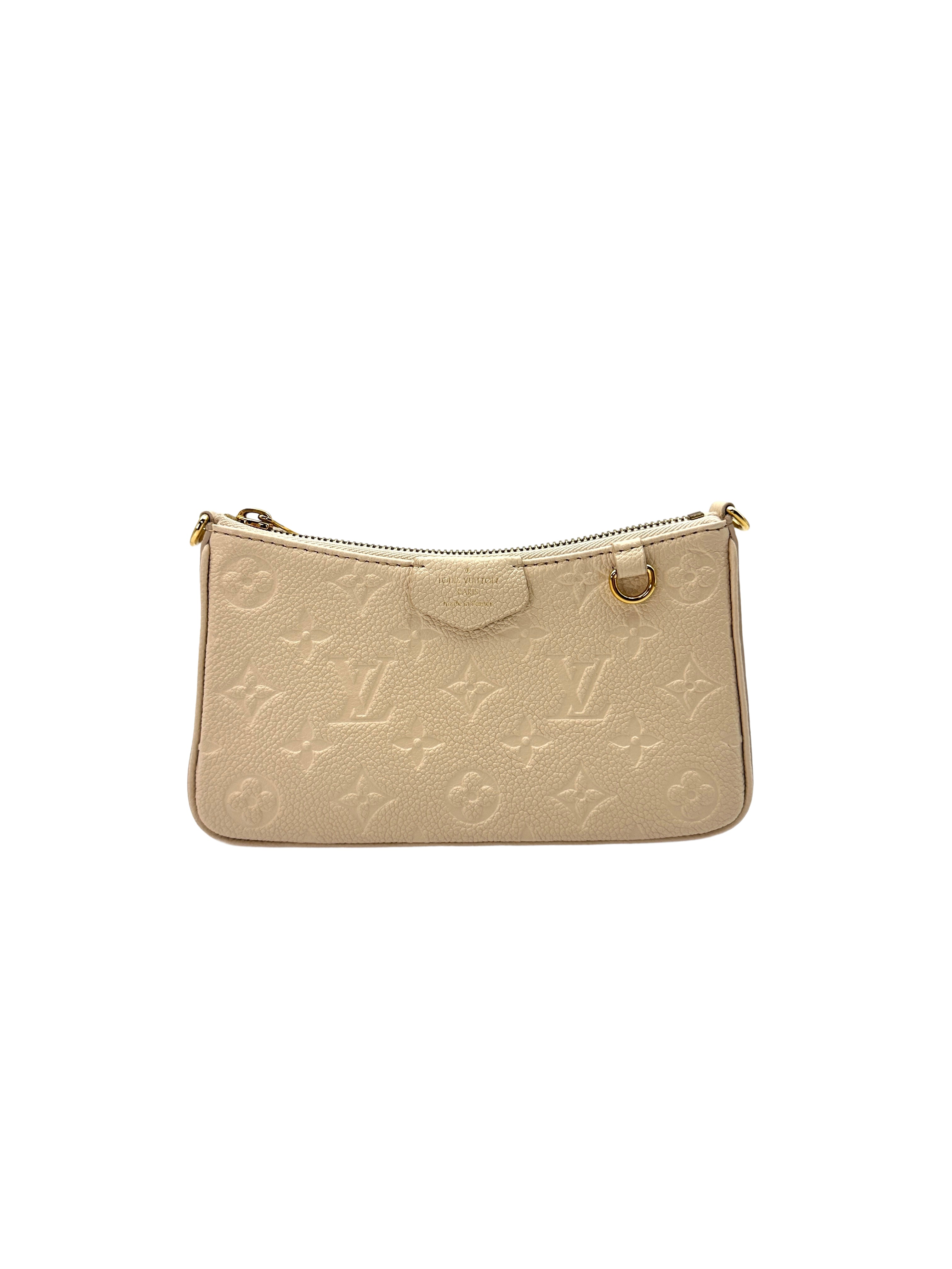 Louis Vuitton Easy Pouch On Strap White Monogram Empreinte Leather Pouch LV2022