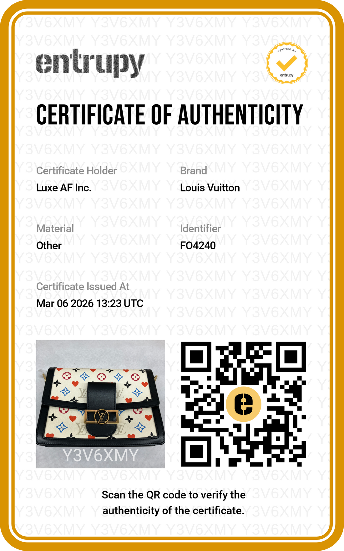 Louis Vuitton "Game On" Dauphine Monogram Canvas Medium Size Shoulder Bag LV2032
