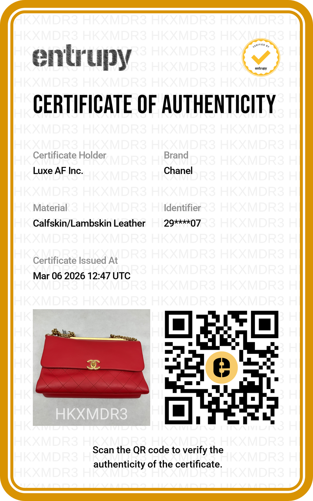 Chanel CoCo Luxe Red Quilted Calfskin Flap Bag(29***07) CC1462