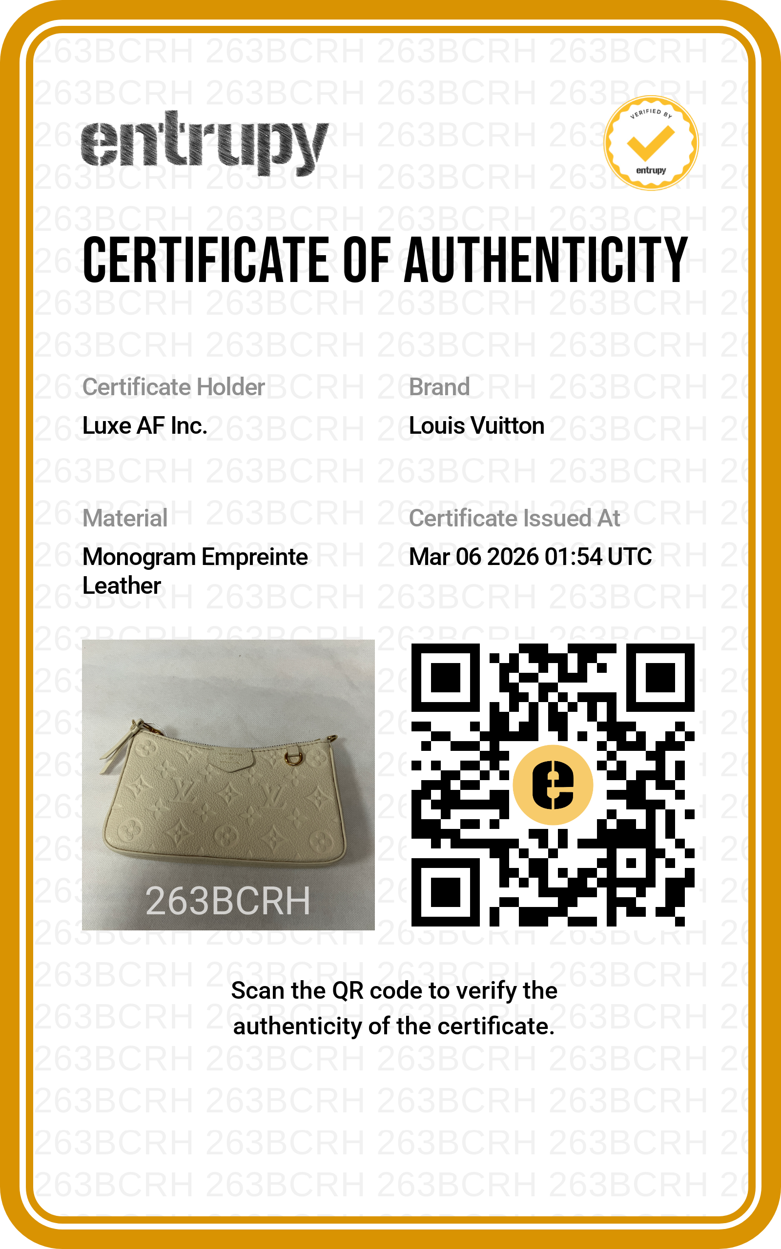 Louis Vuitton Easy Pouch On Strap White Monogram Empreinte Leather Pouch LV2022