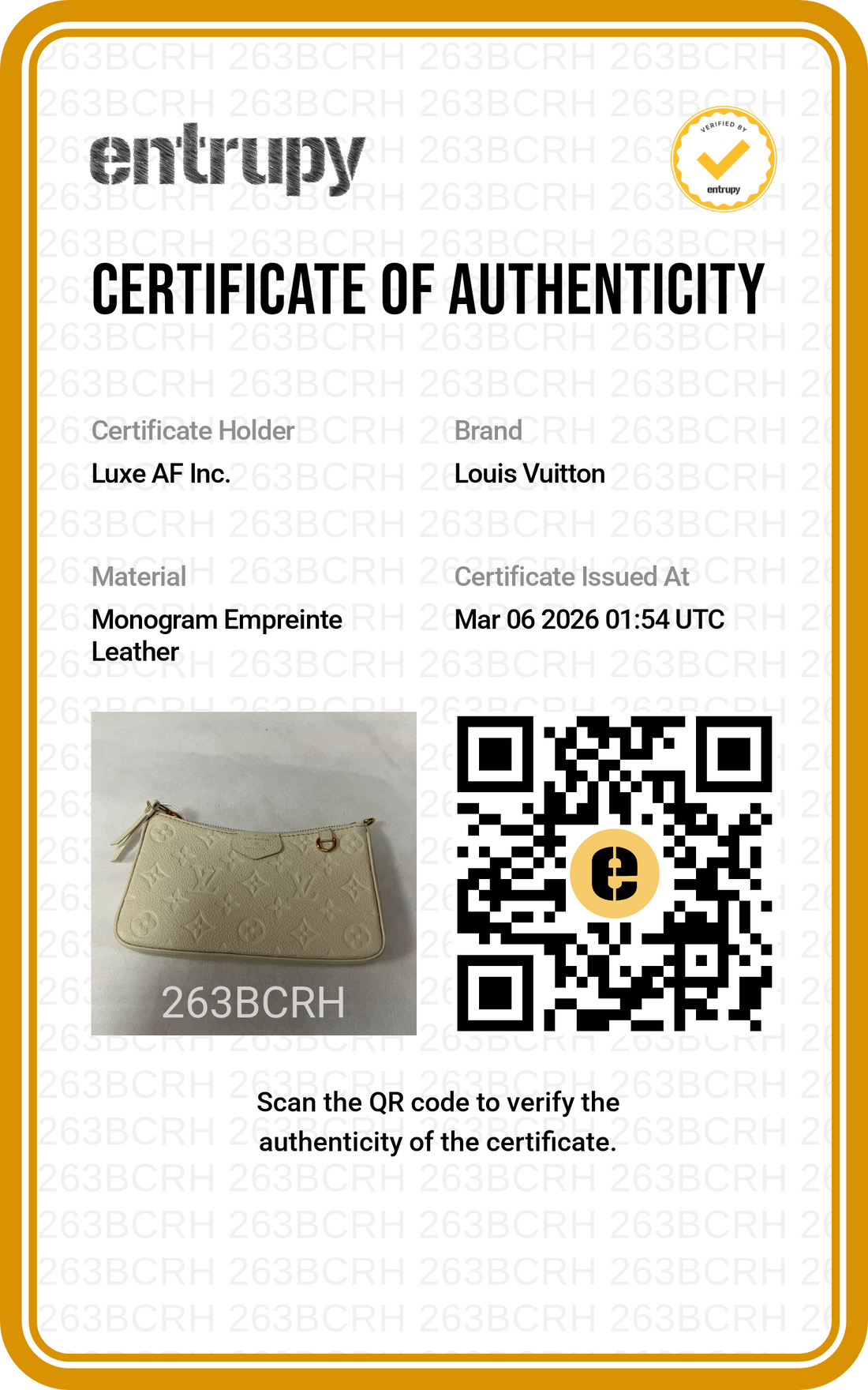 Louis Vuitton Easy Pouch On Strap White Monogram Empreinte Leather Pouch LV2022