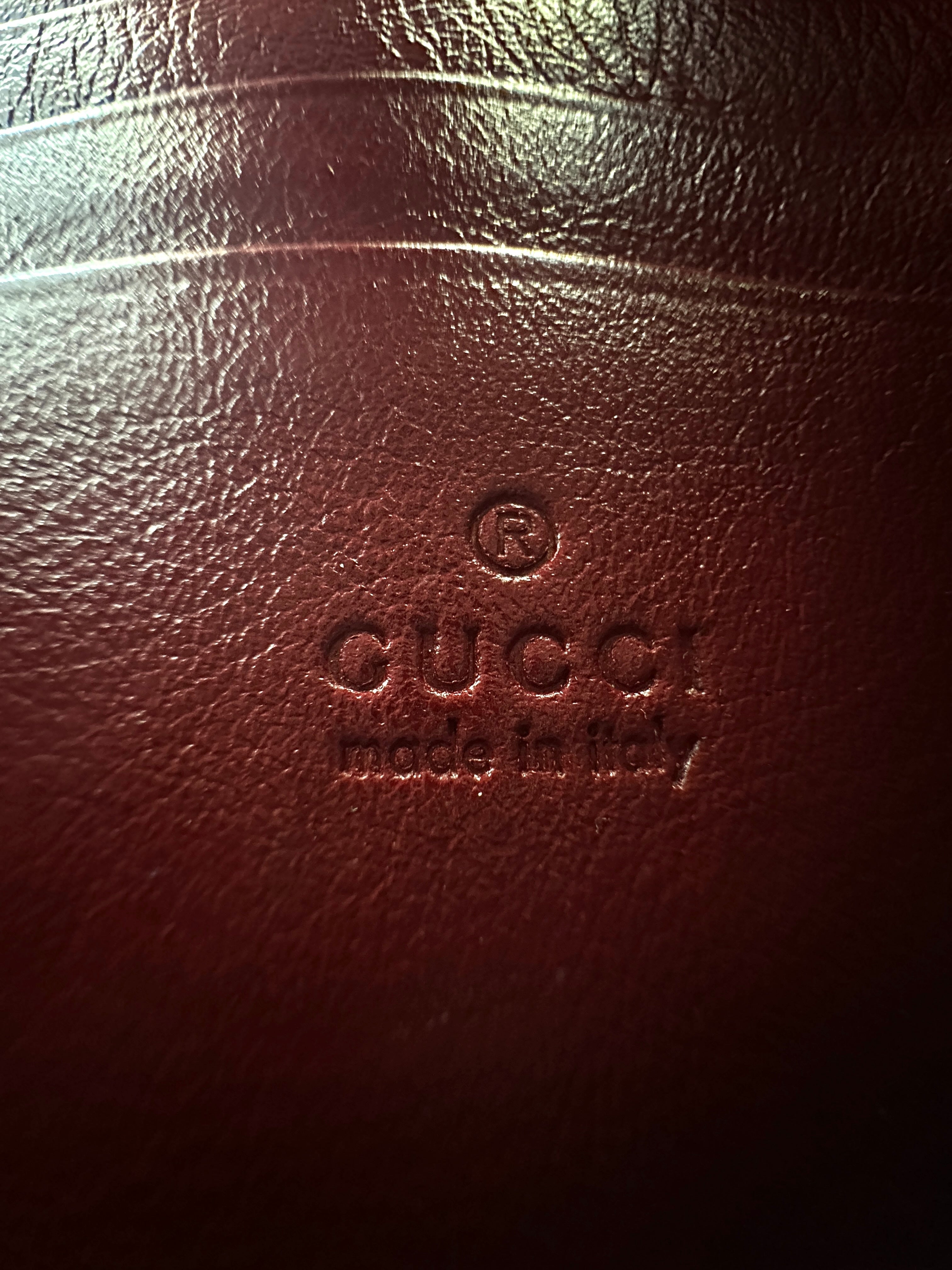 Gucci Dionysus GG Black/White Tweed Wallet On Chain With Red Trim GG647