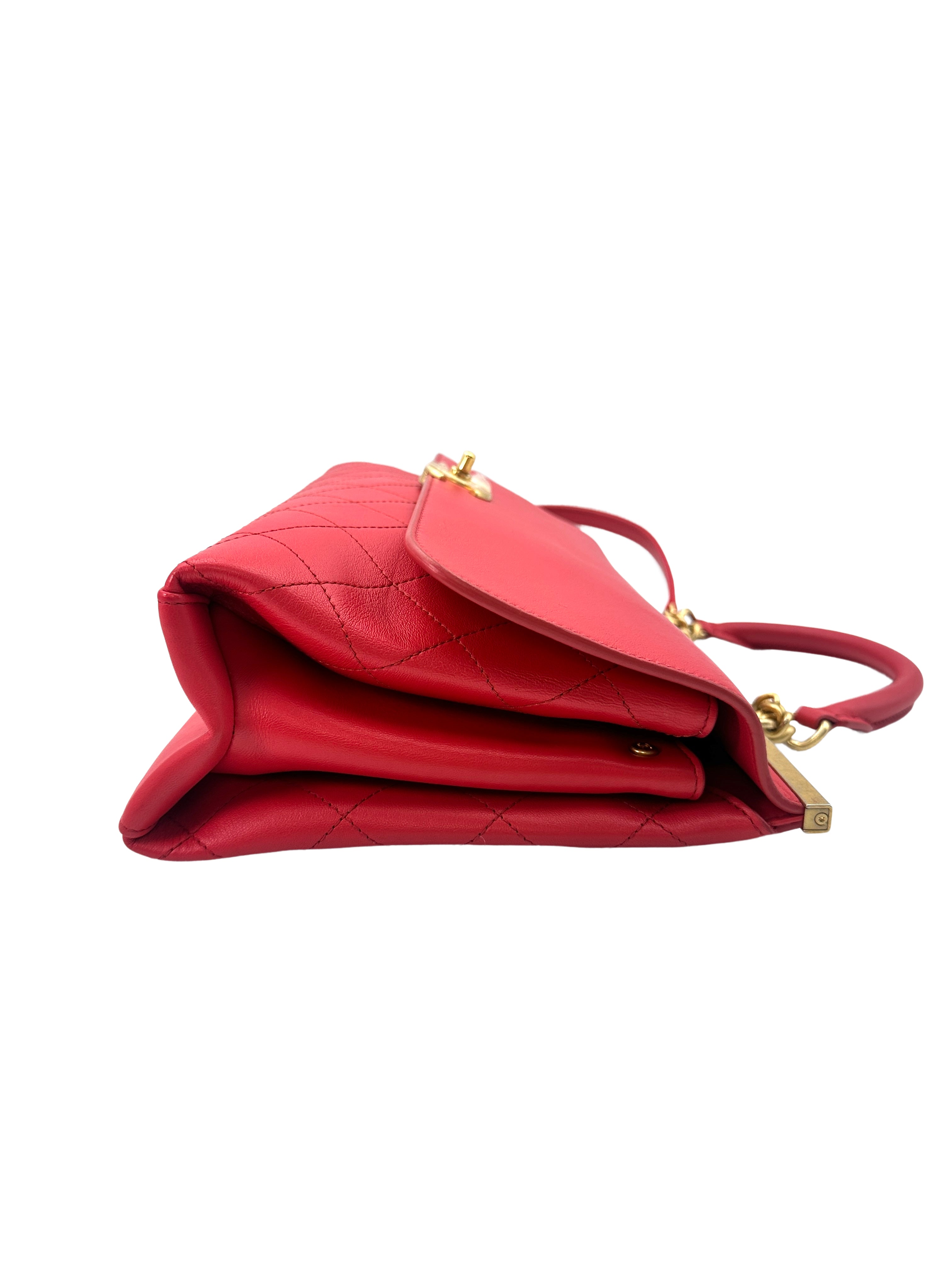 Chanel CoCo Luxe Red Quilted Calfskin Flap Bag(29***07) CC1462