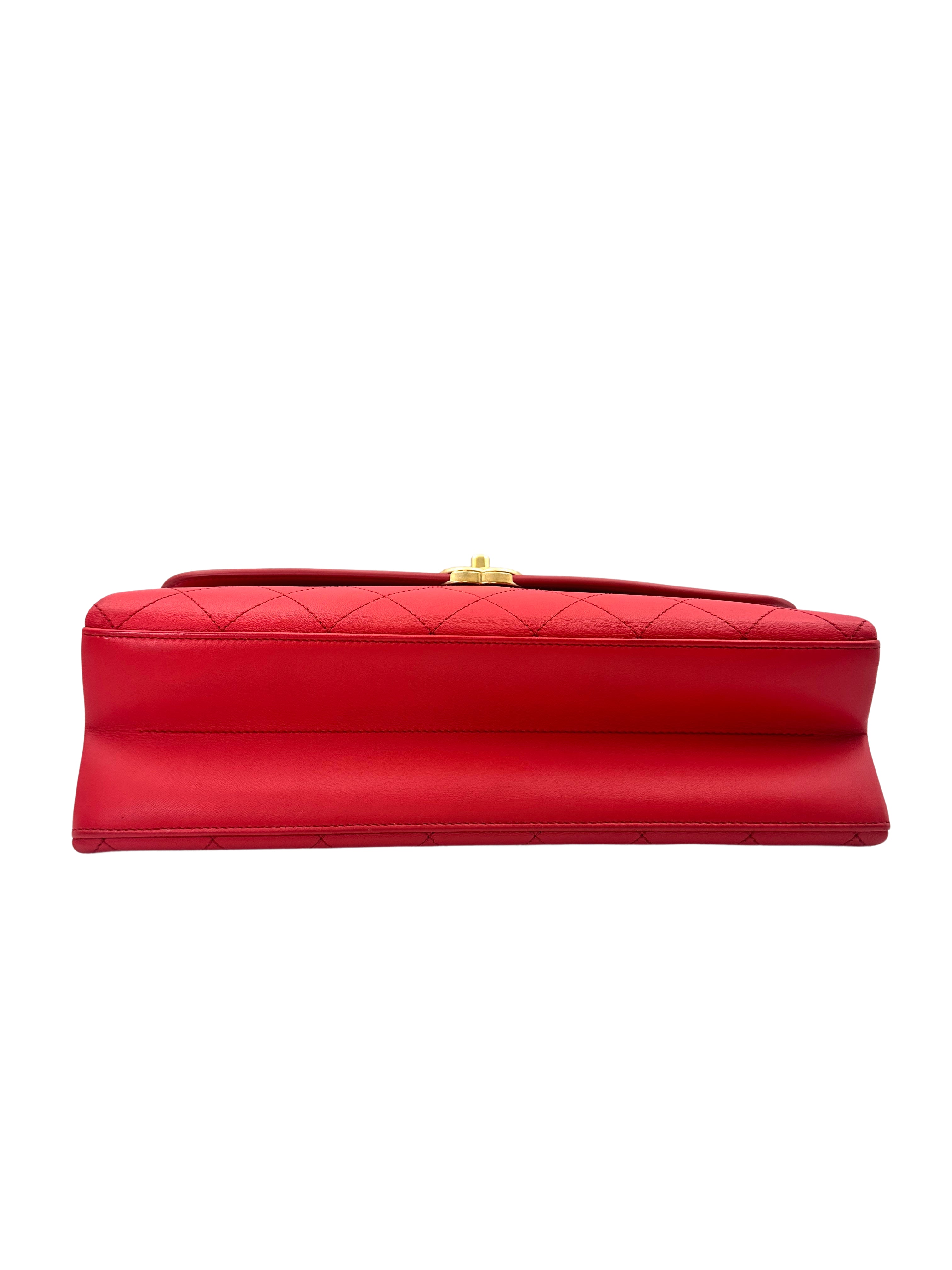 Chanel CoCo Luxe Red Quilted Calfskin Flap Bag(29***07) CC1462