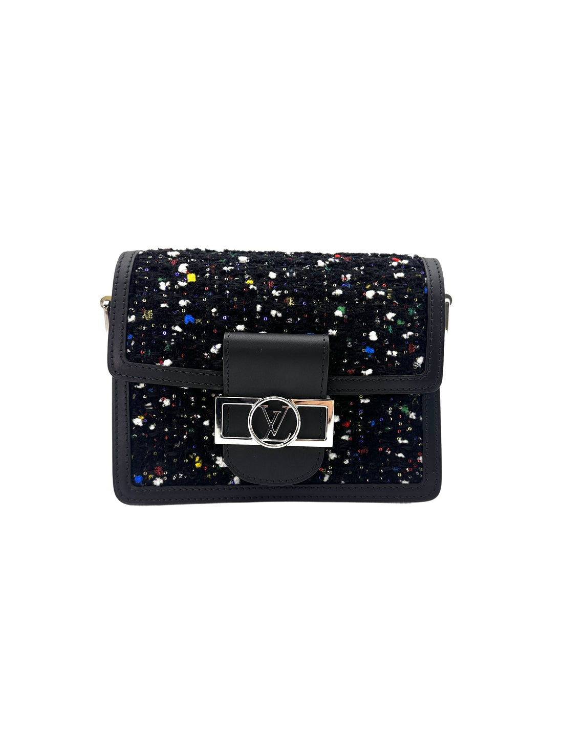 Louis Vuitton Dauphine Black Tweed & Spangles Shoulder Bag LV2036