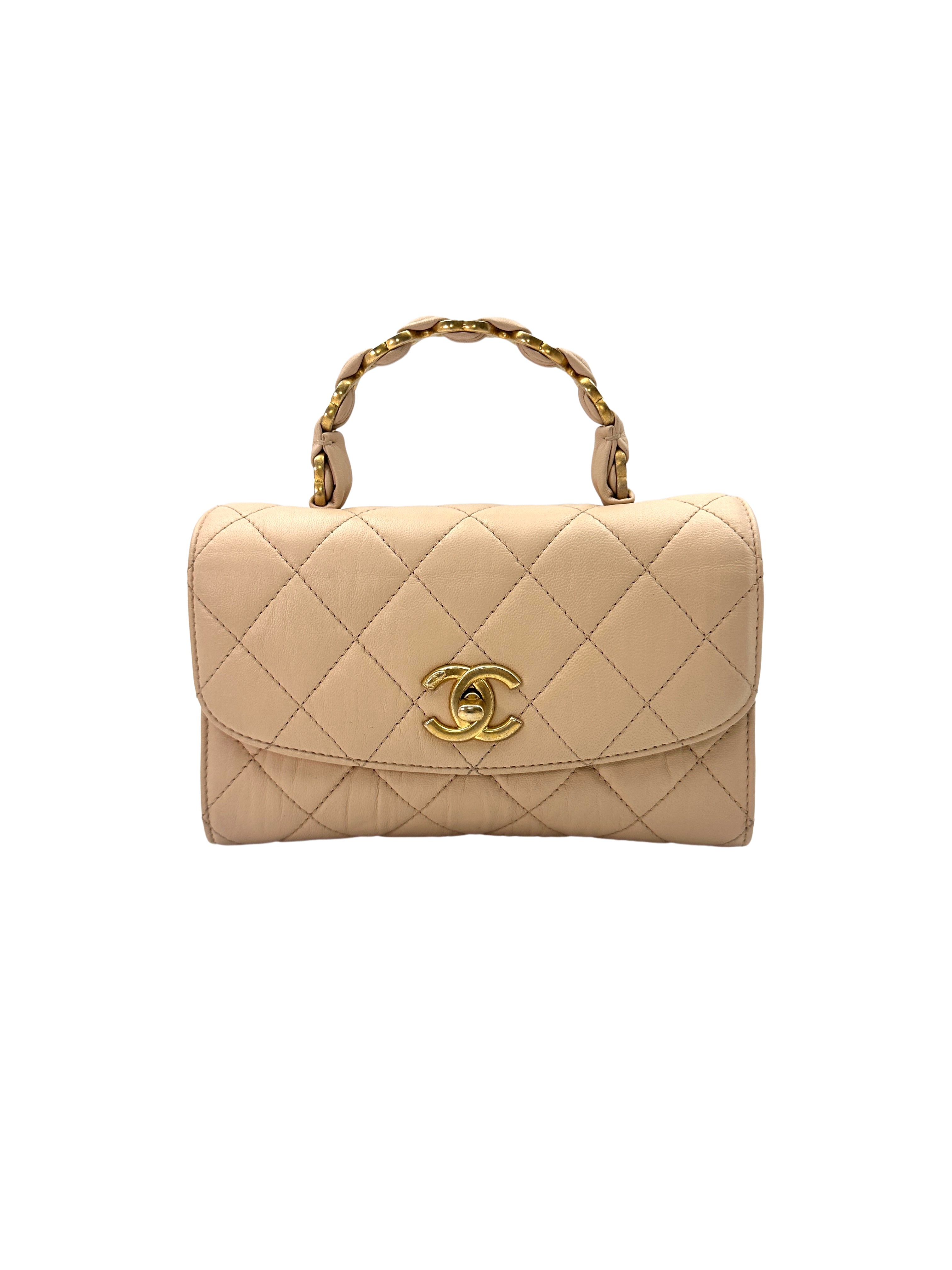Chanel CoCo Handle Pink Quilted Lambskin Small Size Handle Bag(31***97) CC1464