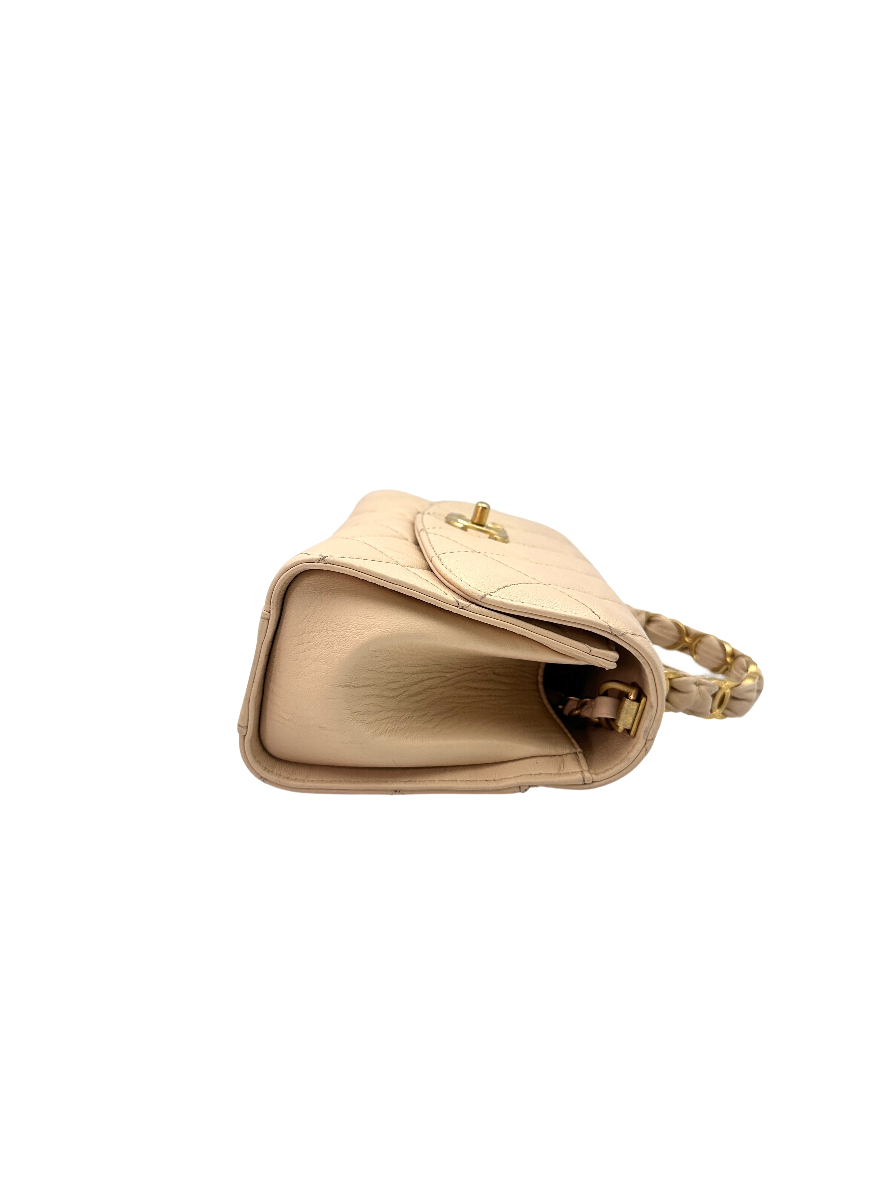 Chanel CoCo Handle Pink Quilted Lambskin Small Size Handle Bag(31***97) CC1464