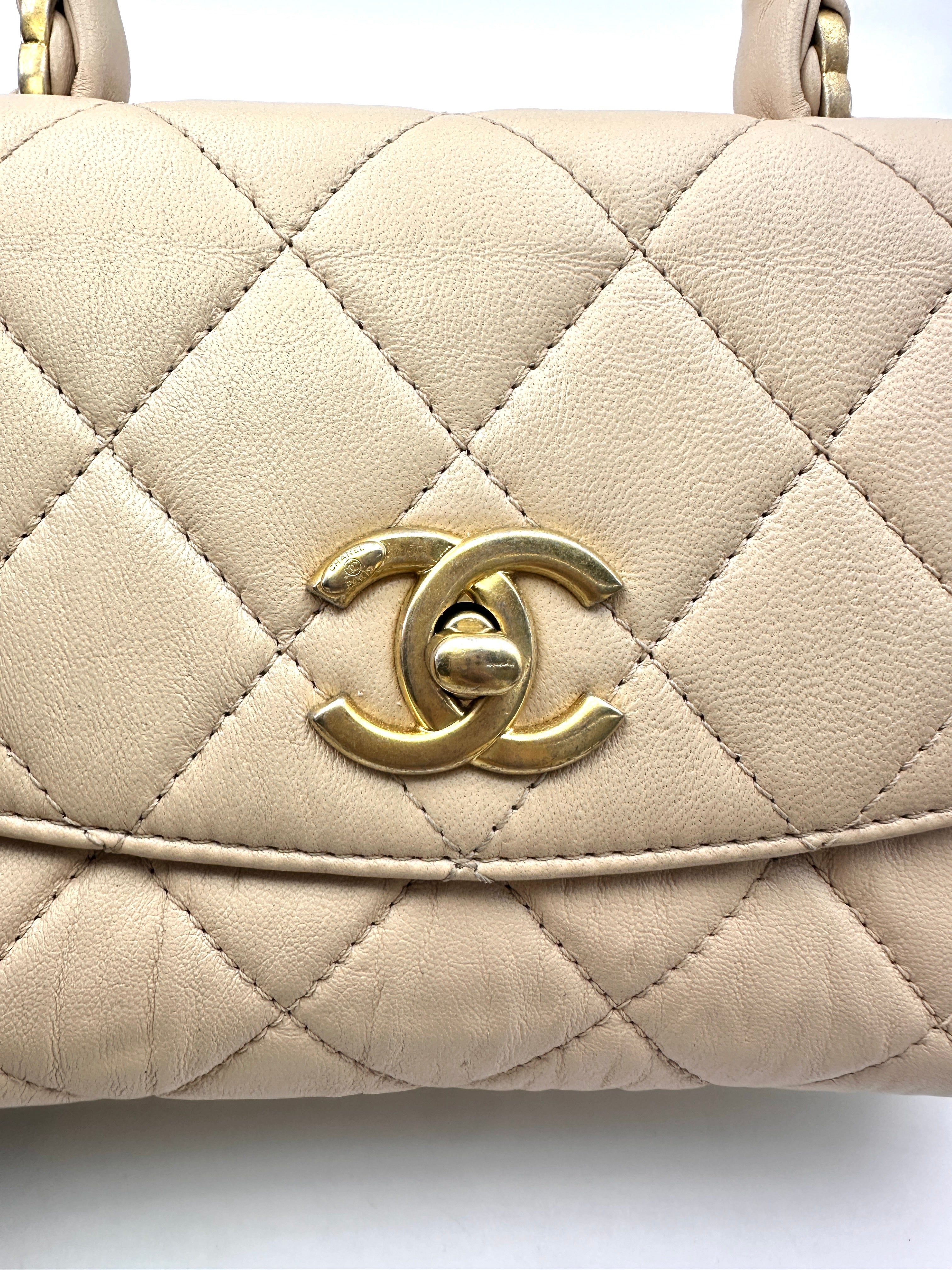 Chanel CoCo Handle Pink Quilted Lambskin Small Size Handle Bag(31***97) CC1464
