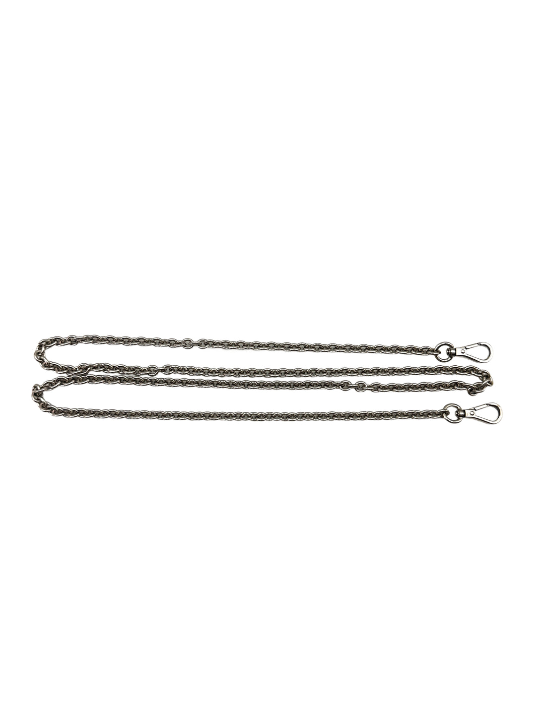Prada Diagramme Silver Metallic Leather Wallet On Chain PR197