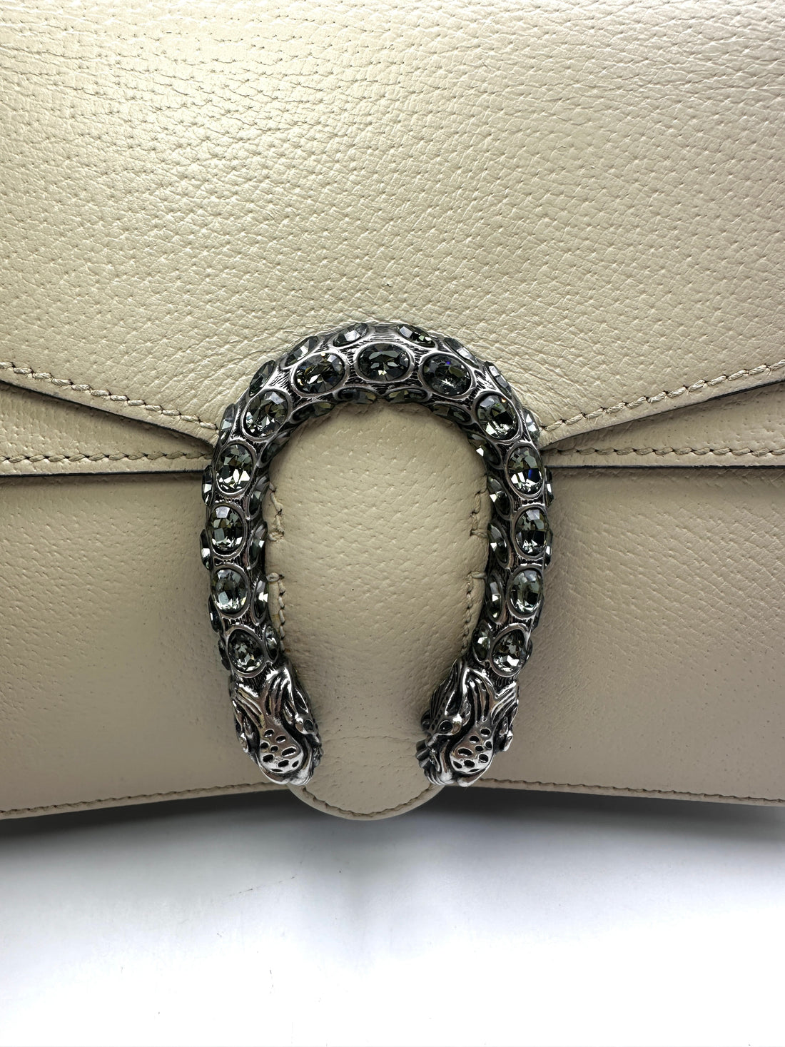 Gucci Dionysus White Textured Leather Chain Bag GG738