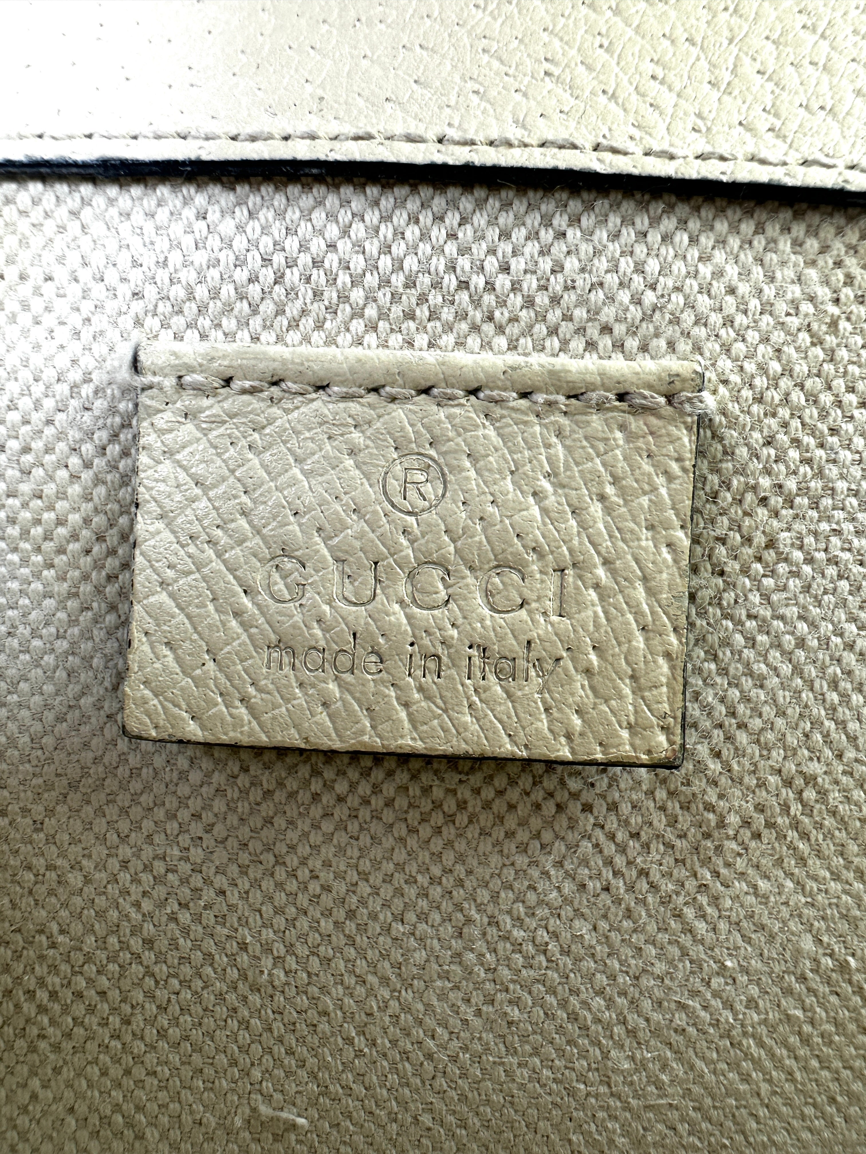 Gucci Dionysus White Textured Leather Chain Bag GG738