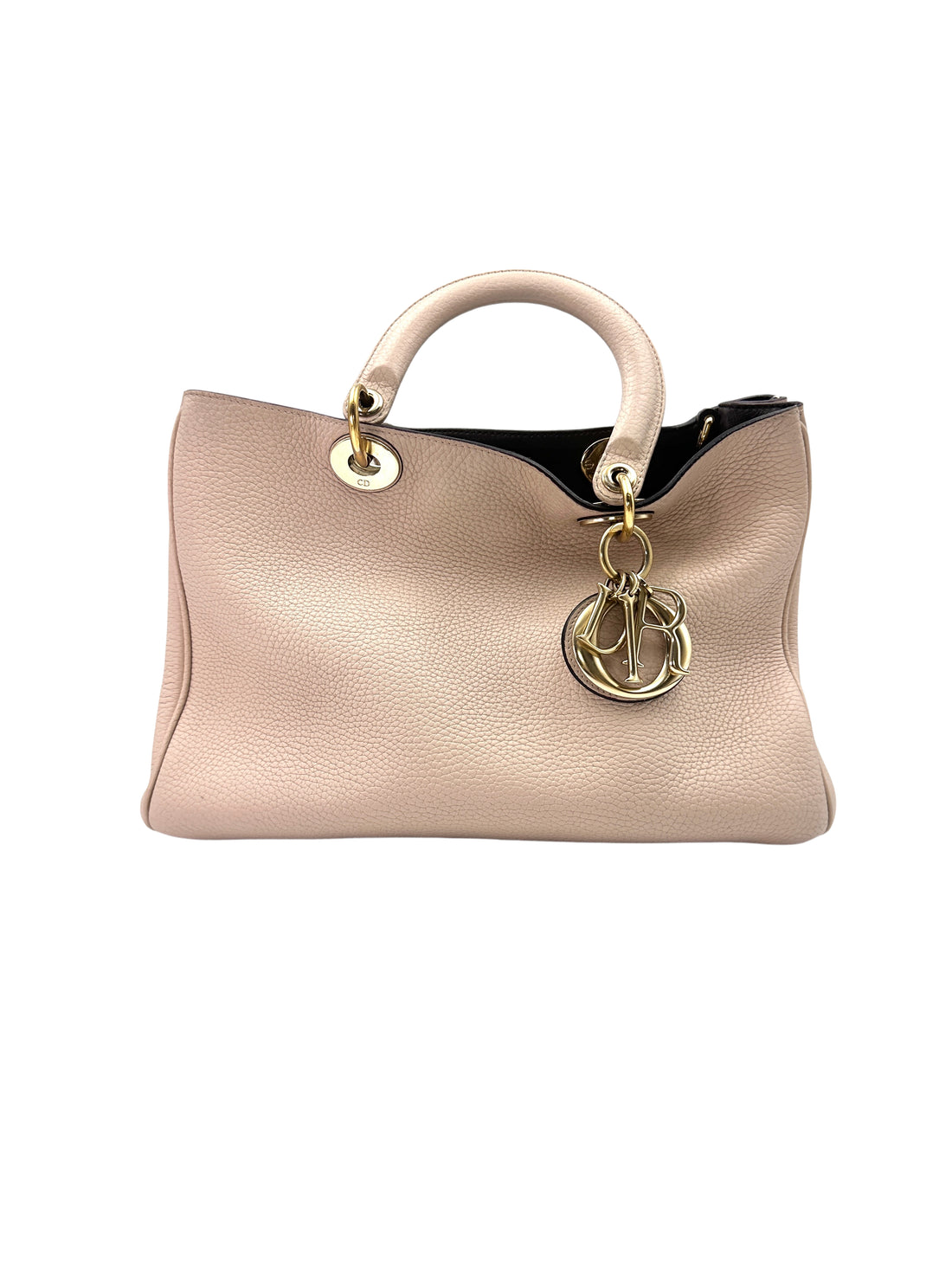 Christian Dior Diorissimo White Leather Handle Bag With Pouch DR535