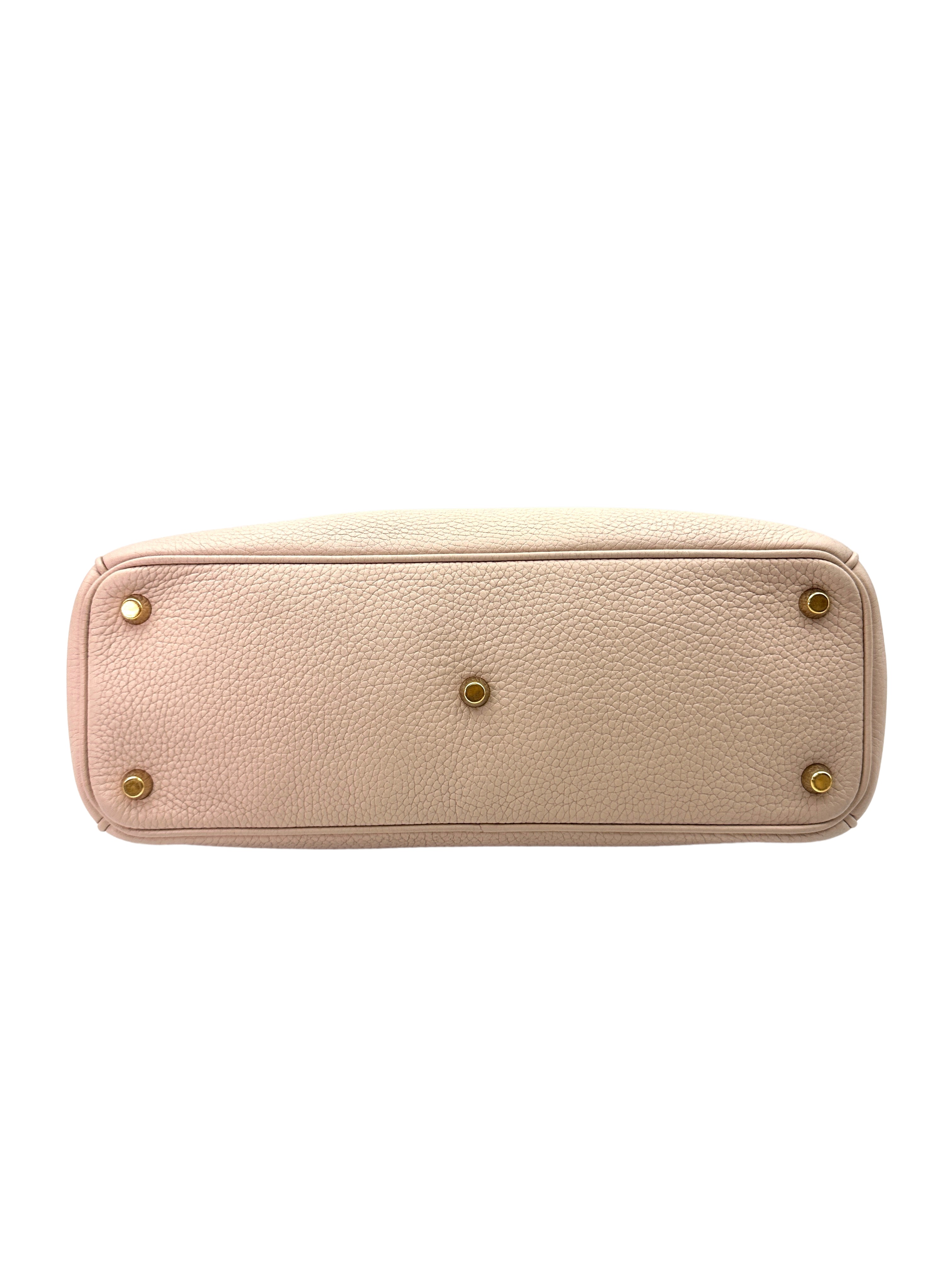 Christian Dior Diorissimo White Leather Handle Bag With Pouch DR535