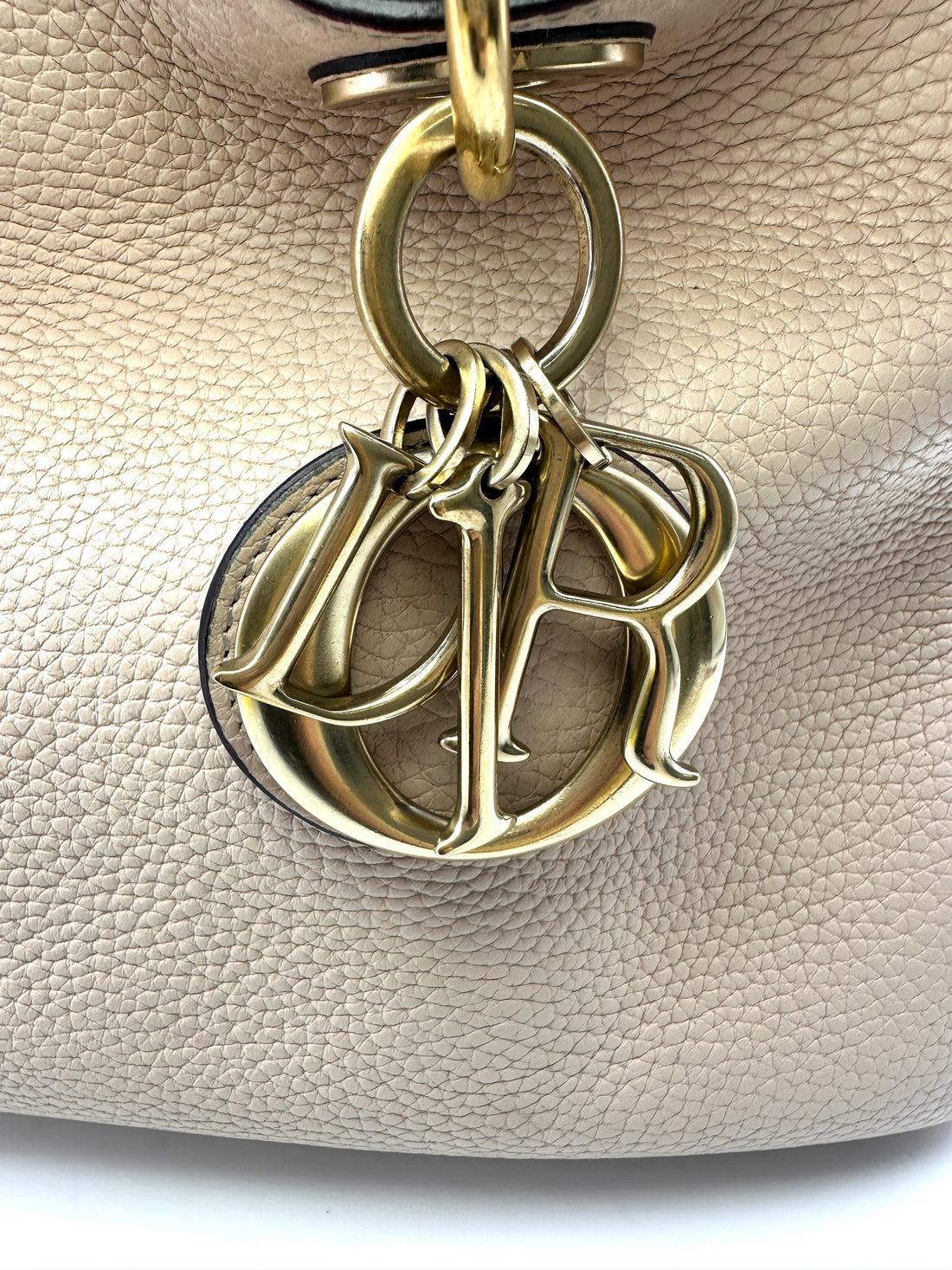 Christian Dior Diorissimo White Leather Handle Bag With Pouch DR535