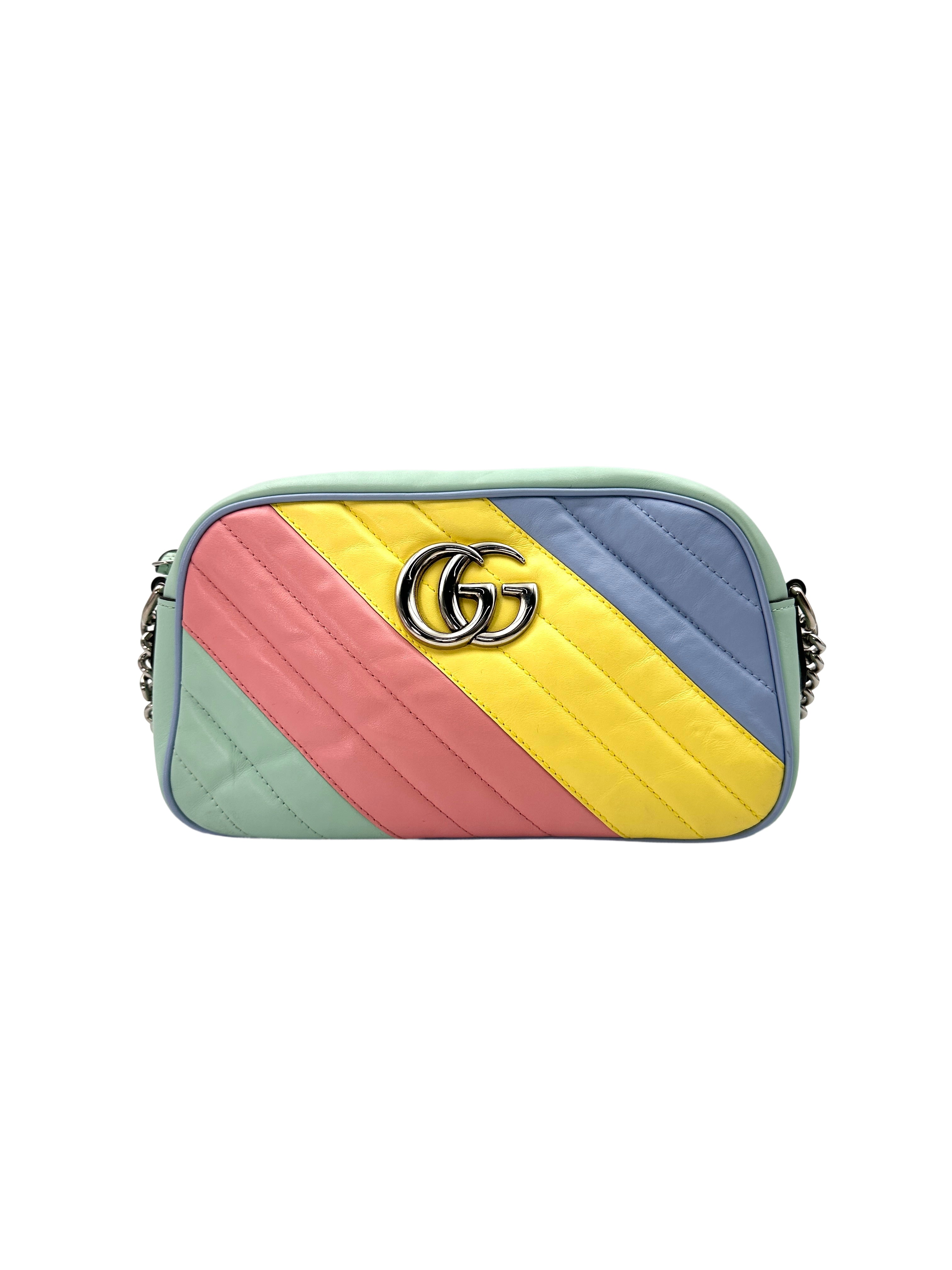 Gucci GG Marmont Pastel Matelasse Leather Camera Bag GG737