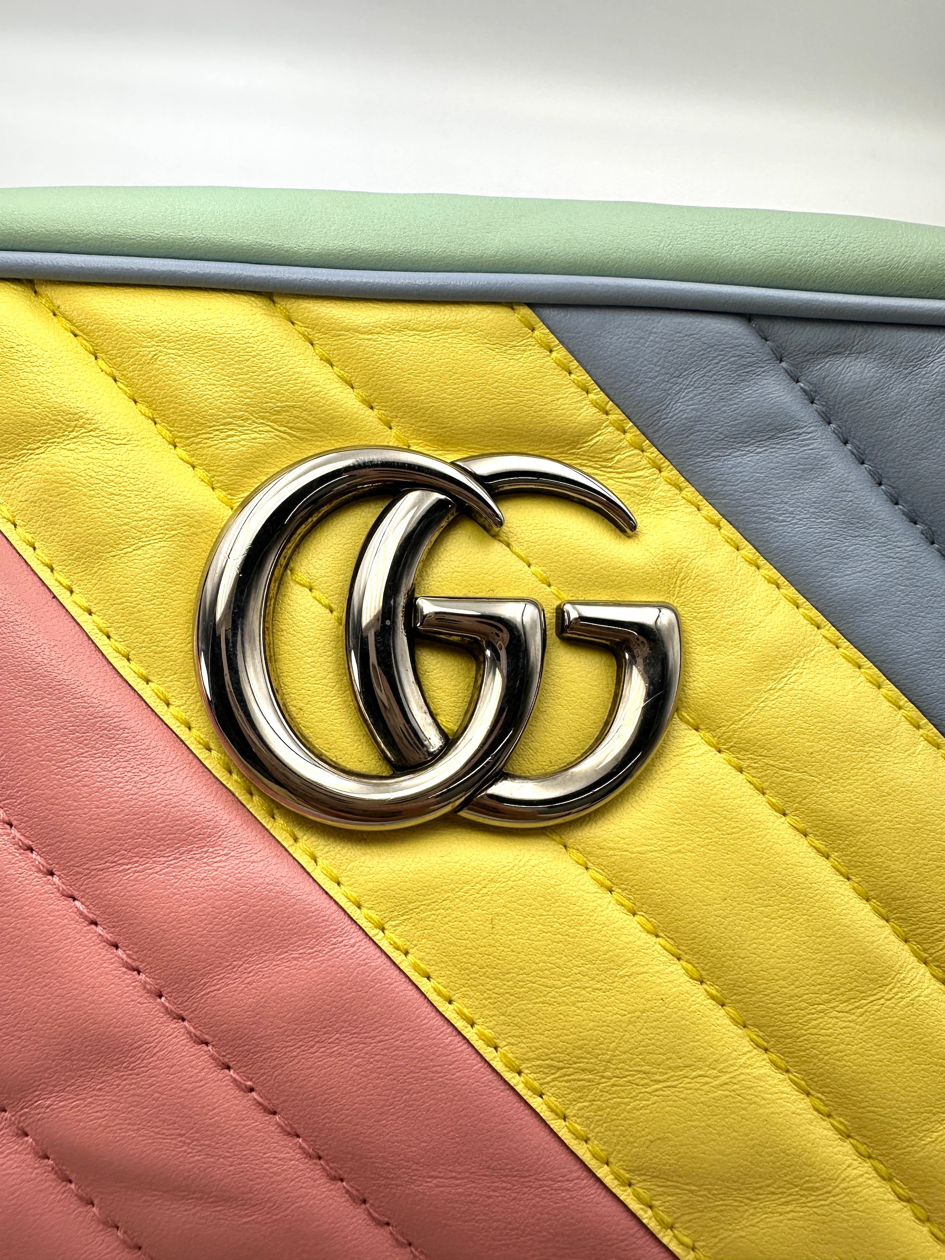 Gucci GG Marmont Pastel Matelasse Leather Camera Bag GG737
