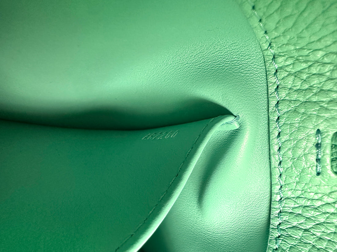 Louis Vuitton Capucines Green Leather Mini Handle Bag LV2040