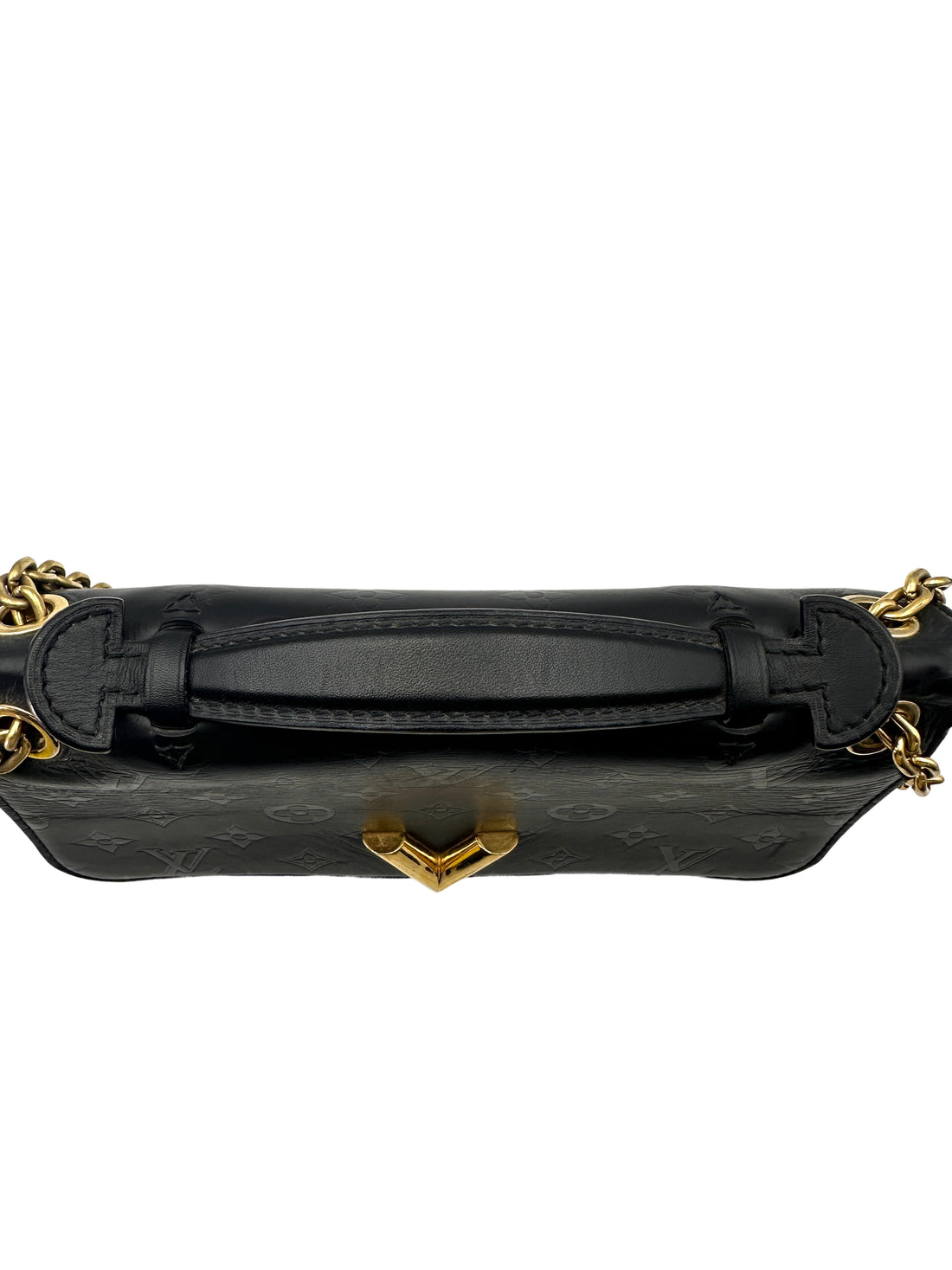 Louis Vuitton Very Chain Black Monogram Leather Shoulder Bag LV2039