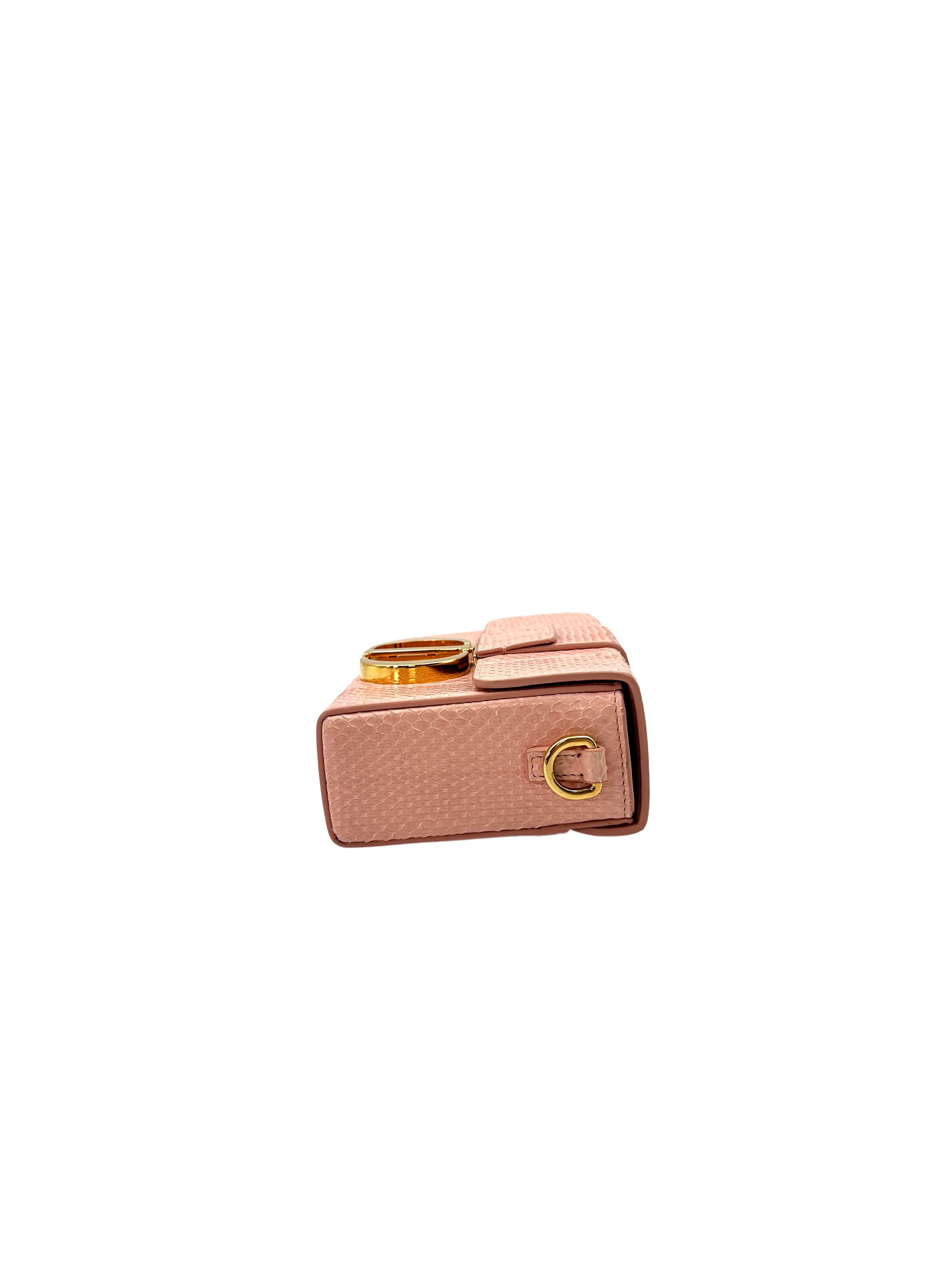 Christian Dior 30 Montaigne Pink Snakeskin Mini Box Bag DR536