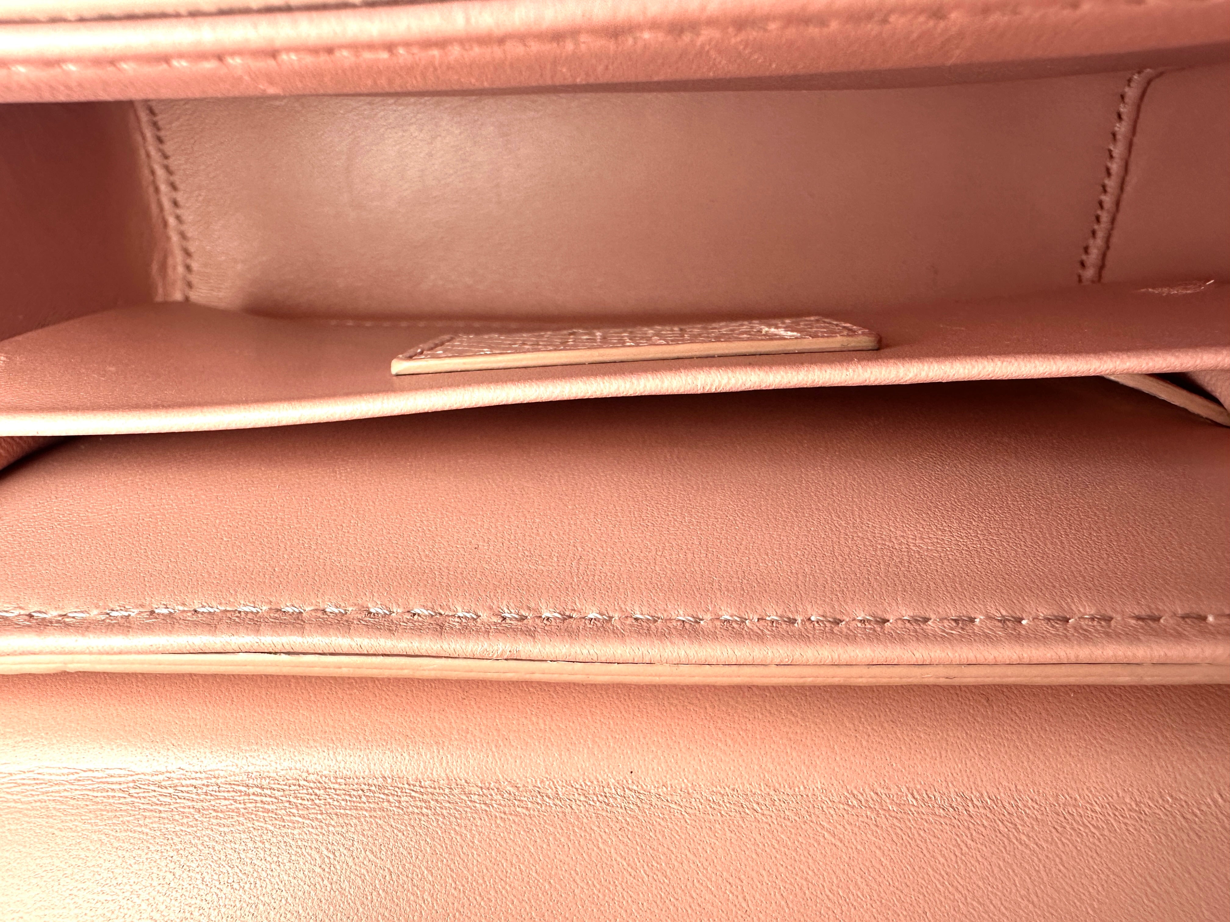 Christian Dior 30 Montaigne Pink Snakeskin Mini Box Bag DR536