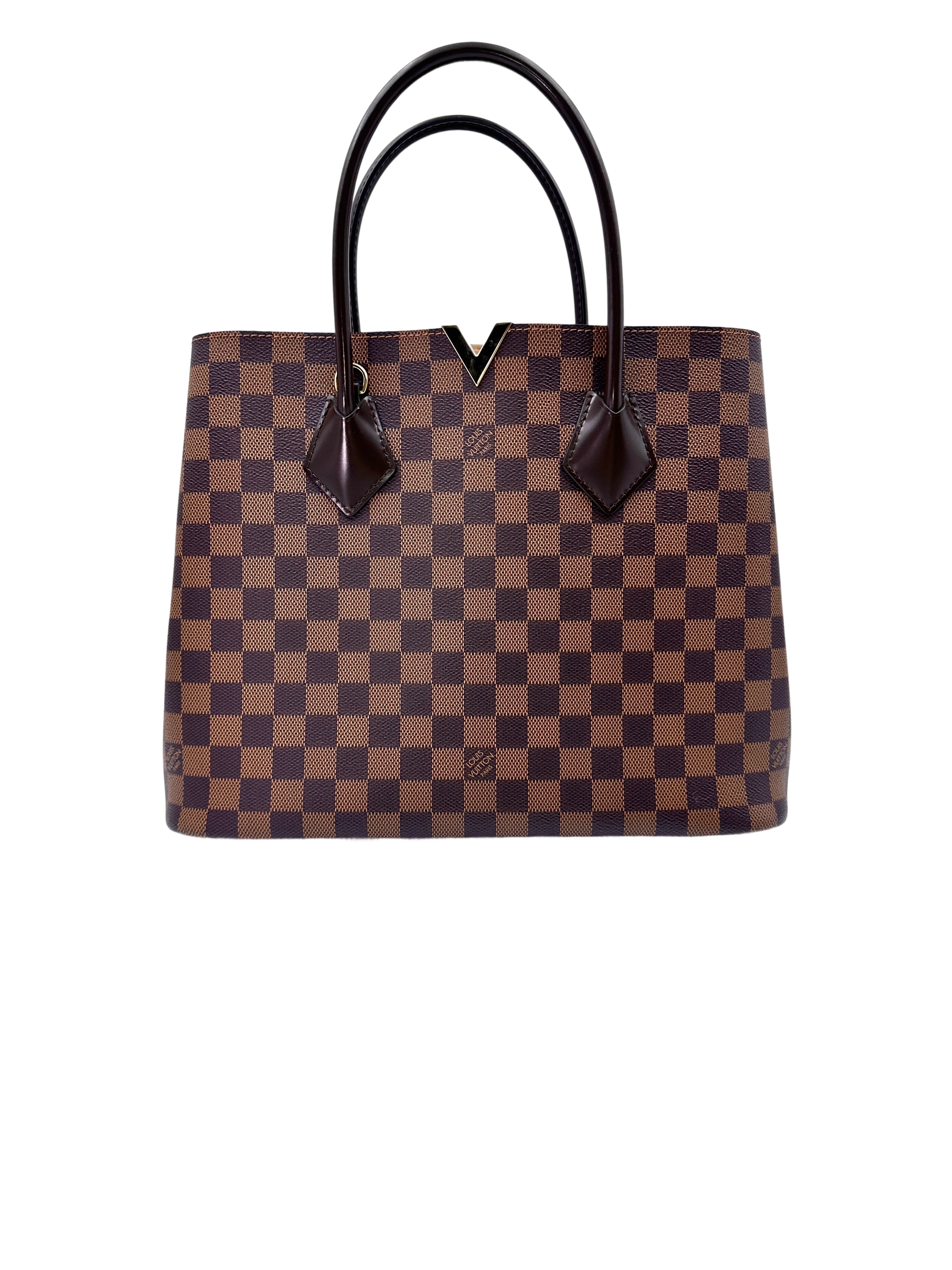 Louis Vuitton Kensington Brown Damier Ebene Tote Handle Bag LV2056